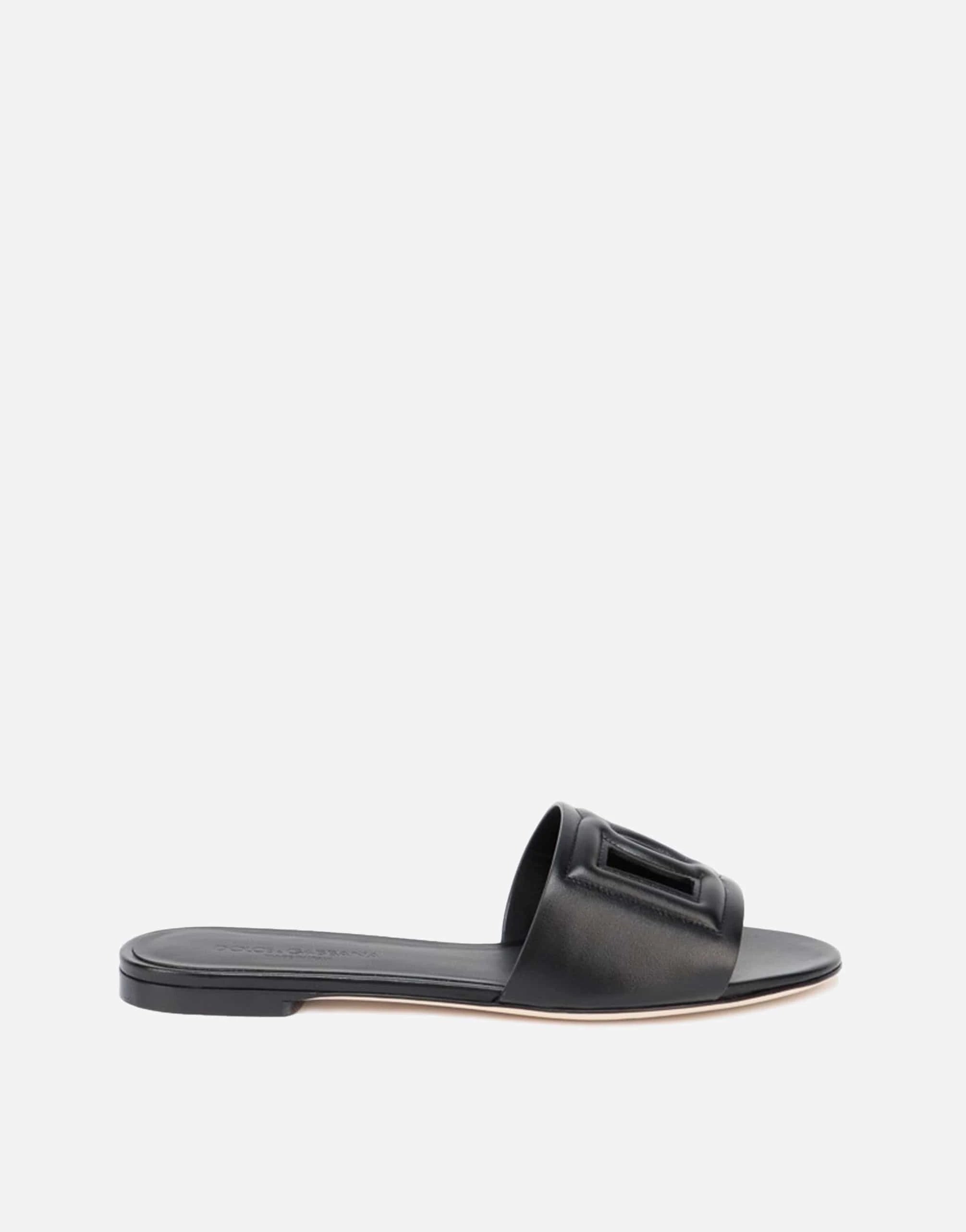 Dolce & Gabbana Bianca Leather Slides