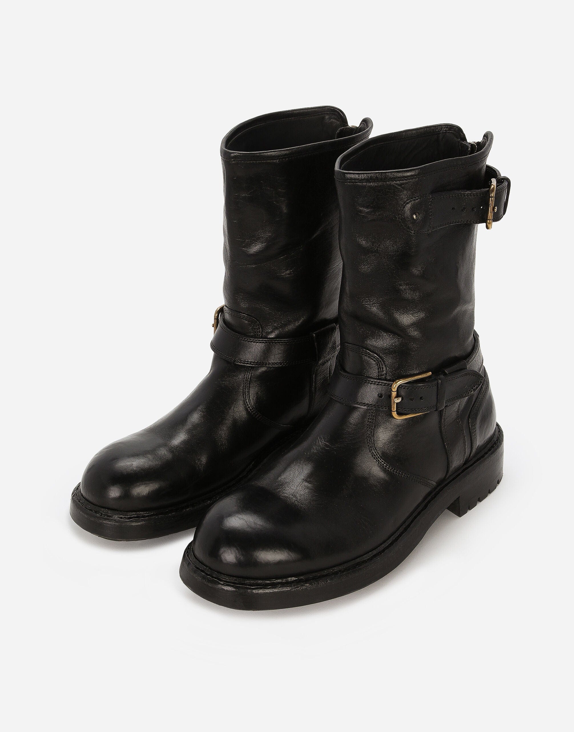 Dolce & Gabbana Biker Leather Boots