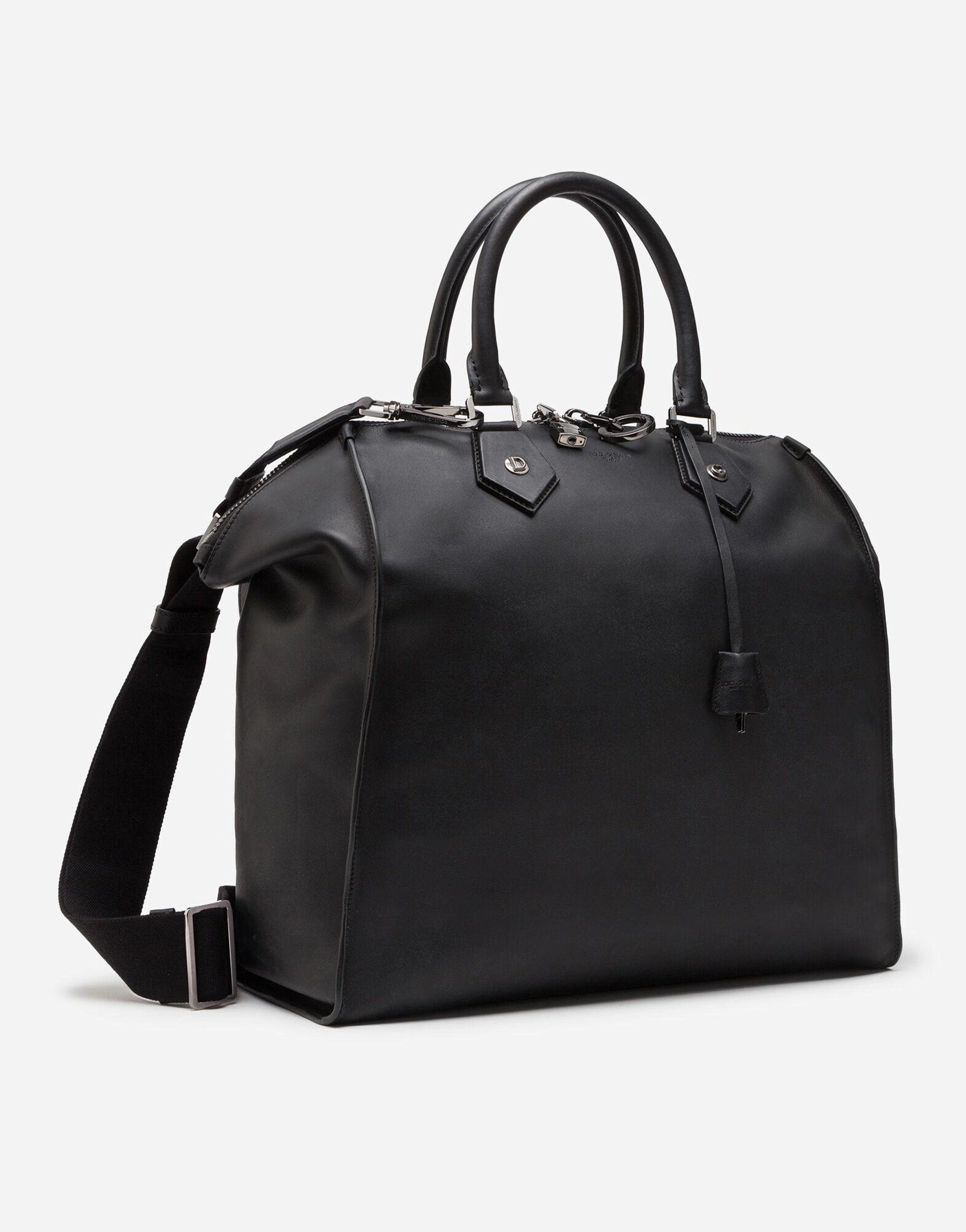 Dolce & Gabbana Biker-Style Tote Bag In Calfskin Black