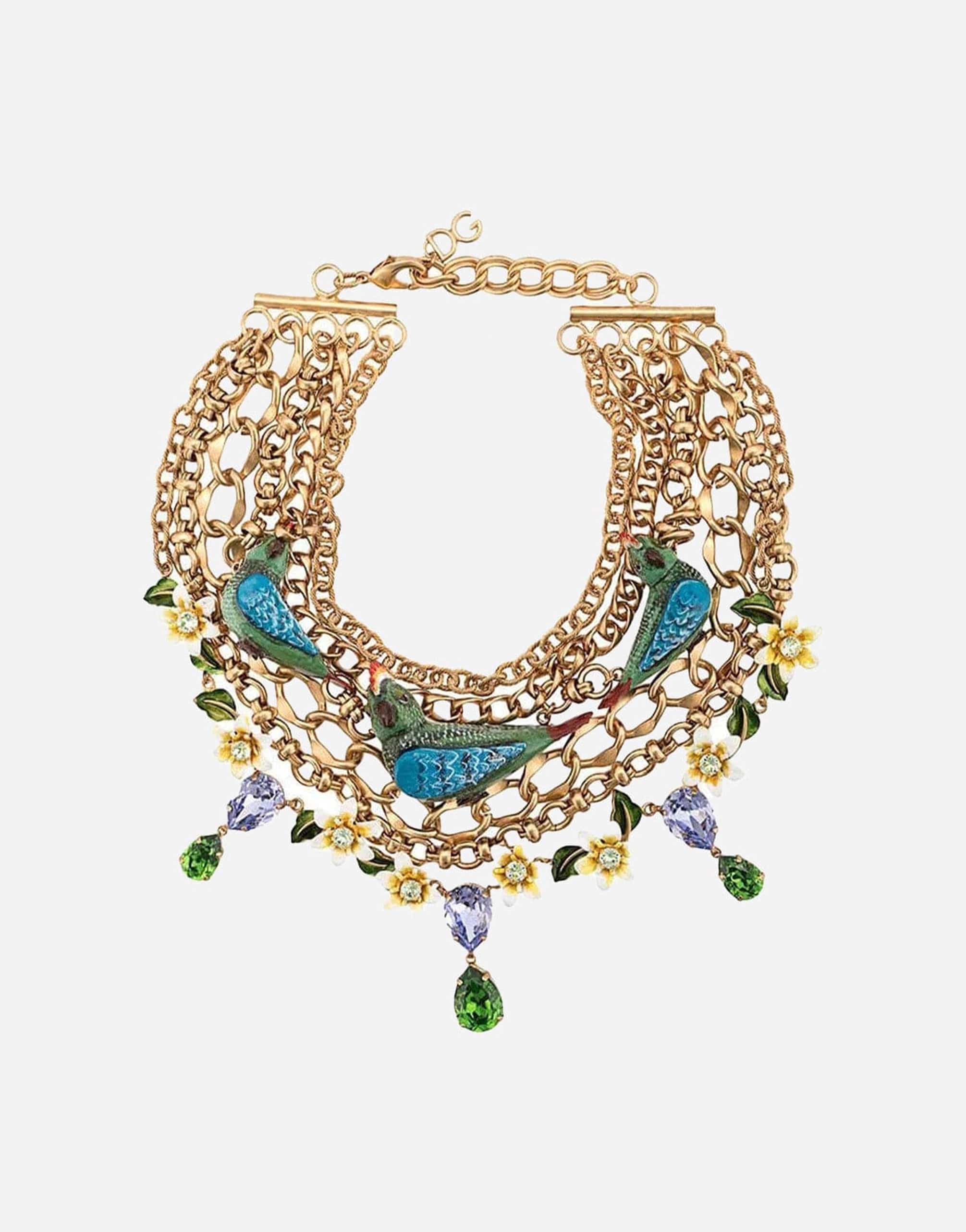Dolce & Gabbana Birds Embellished Necklace