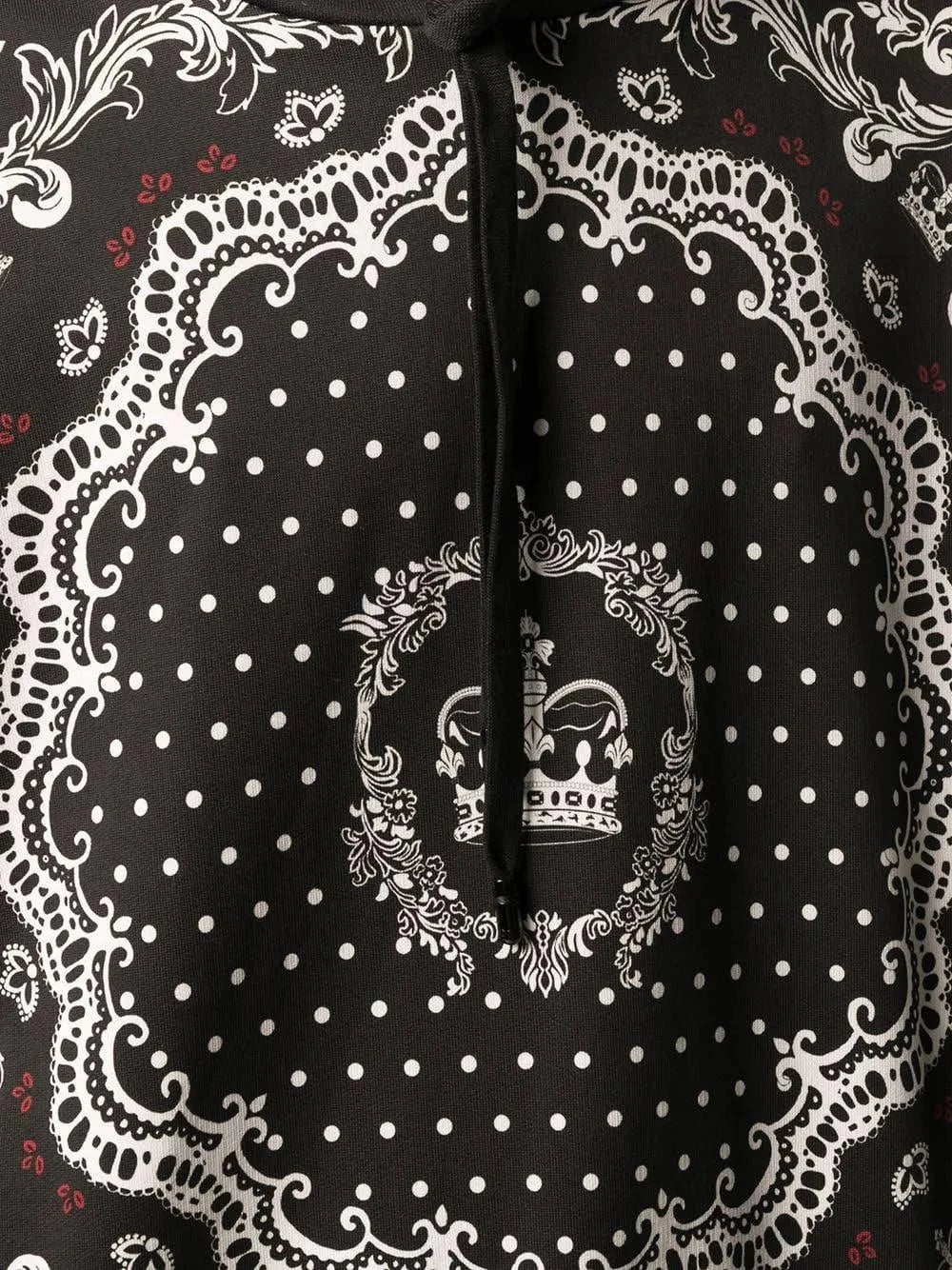 Dolce & Gabbana Black And White Bandana Hoodie