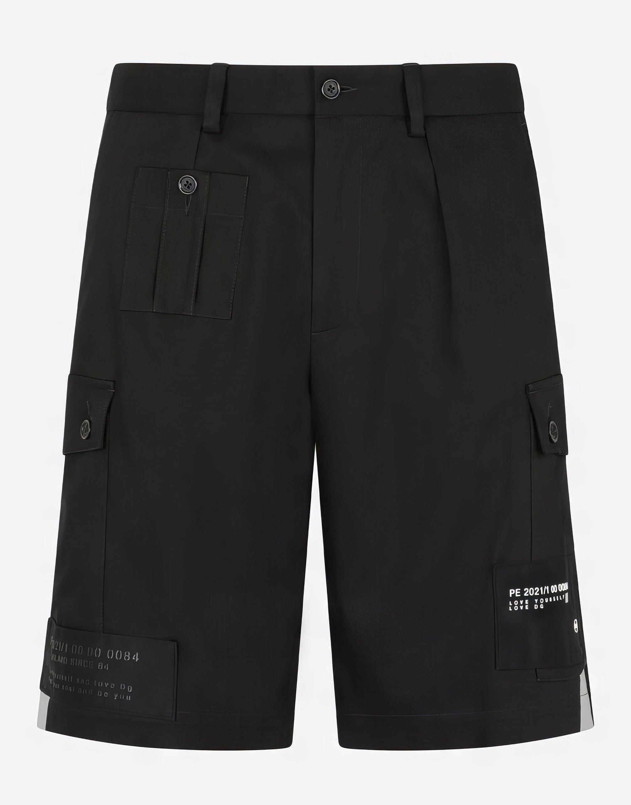 Dolce & Gabbana Black Bermuda Cargo Casual Shorts
