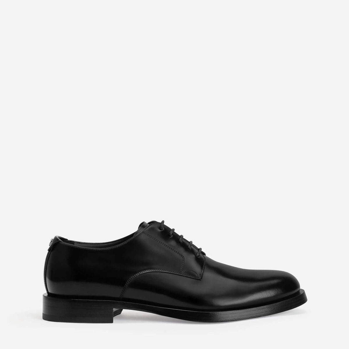 Dolce & Gabbana ブラック ブラッシュドレザー ダービーシューズ