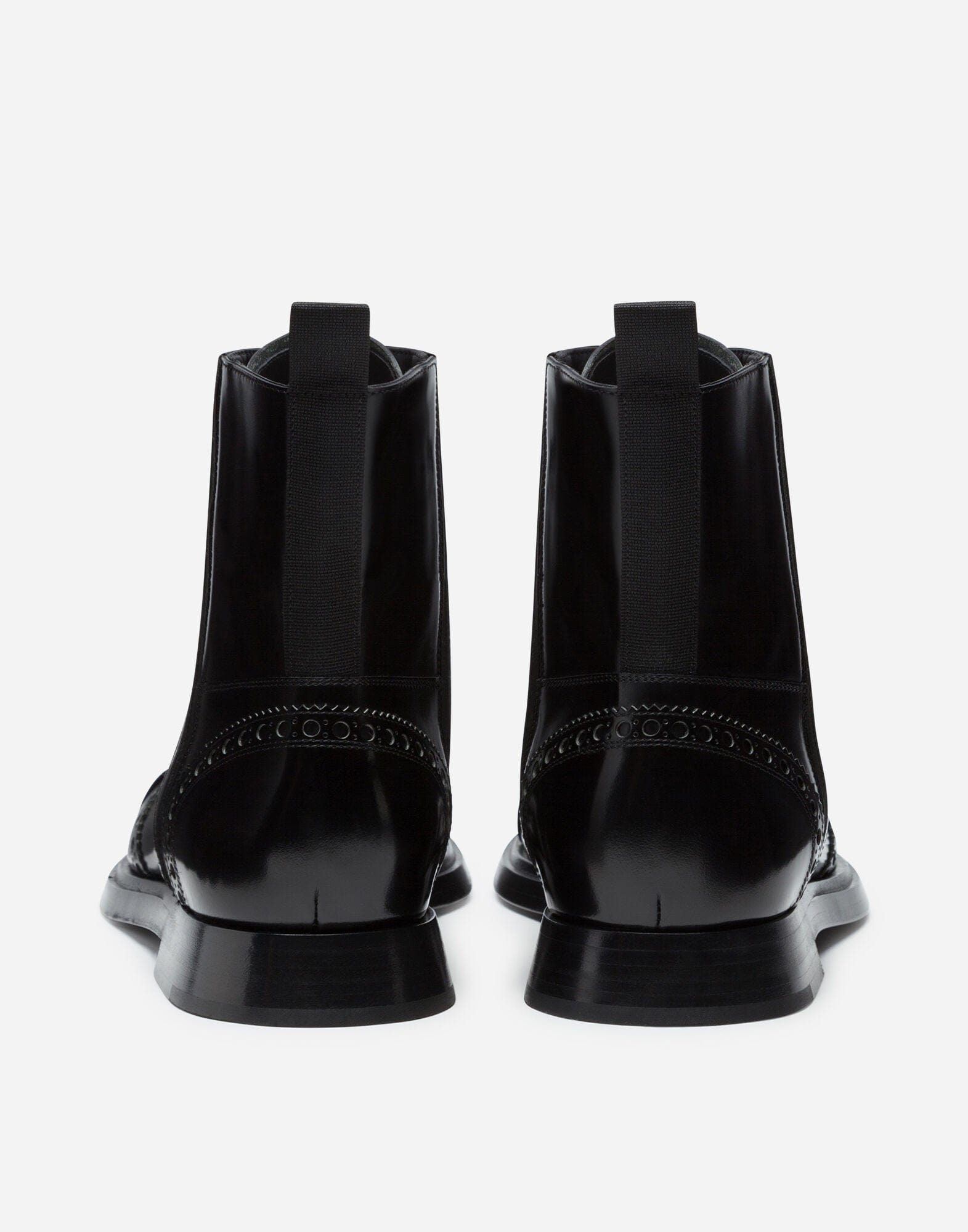 Dolce & Gabbana Black Calfskin Ankle Boots