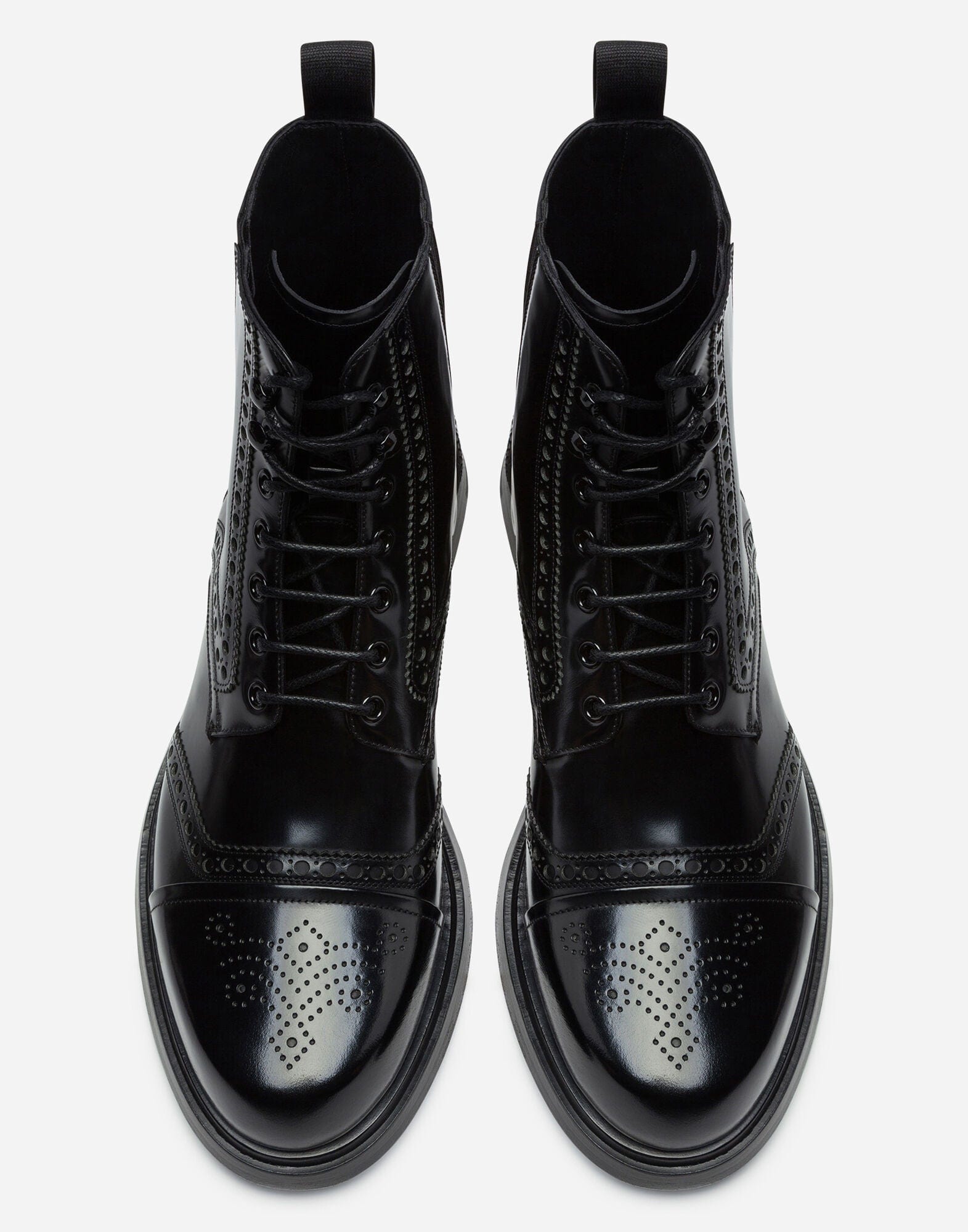 Dolce & Gabbana Black Calfskin Ankle Boots
