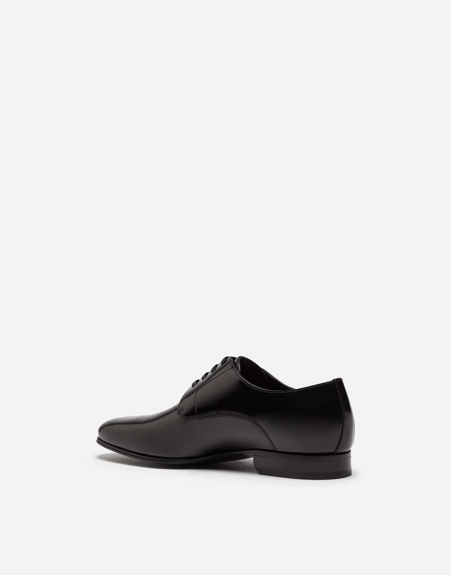 Dolce & Gabbana Black Calfskin Derby Shoes