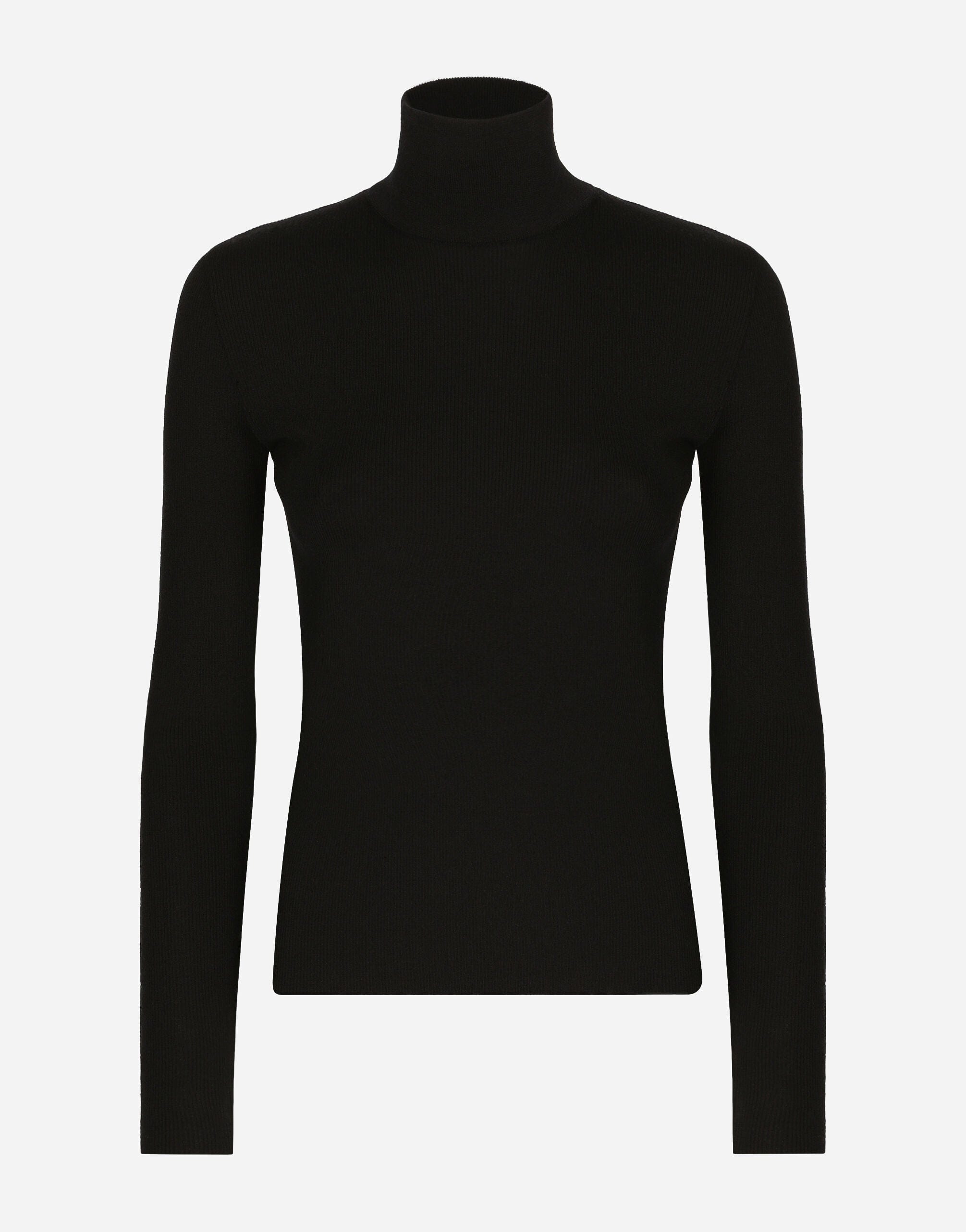 Dolce & Gabbana Black Cashmere Turtle-Neck Sweater
