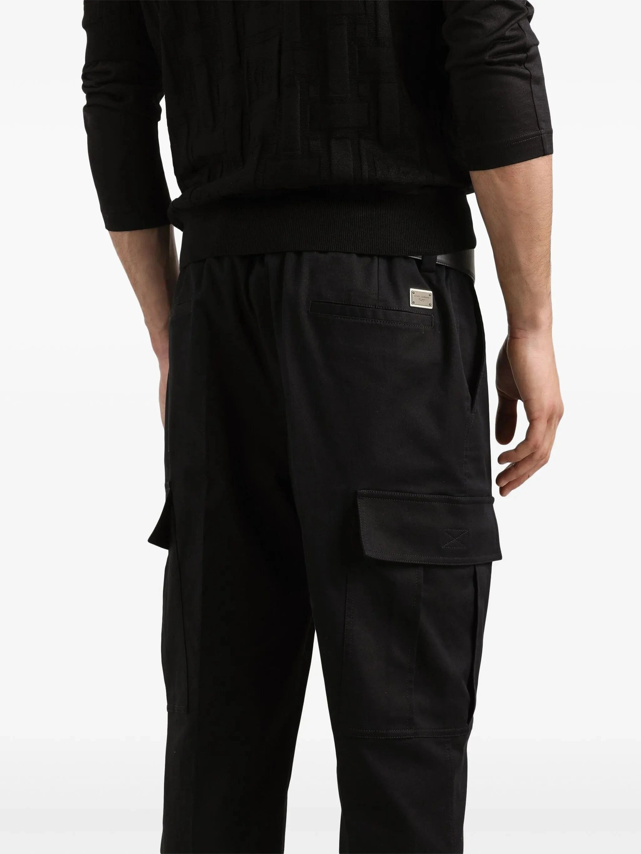 Dolce & Gabbana Black Cotton Cargo Pants | Sendegaro SA