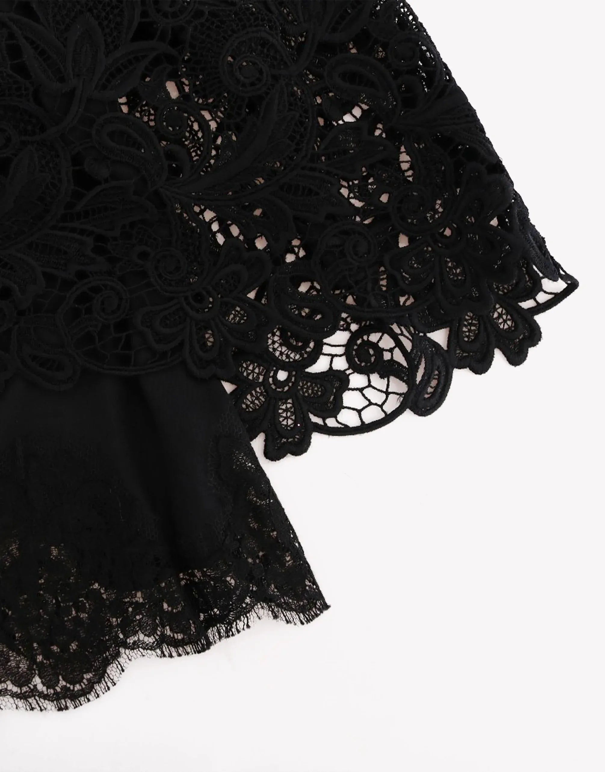 Dolce & Gabbana Black Floral Lace Square-Neck Sheath Midi Dress