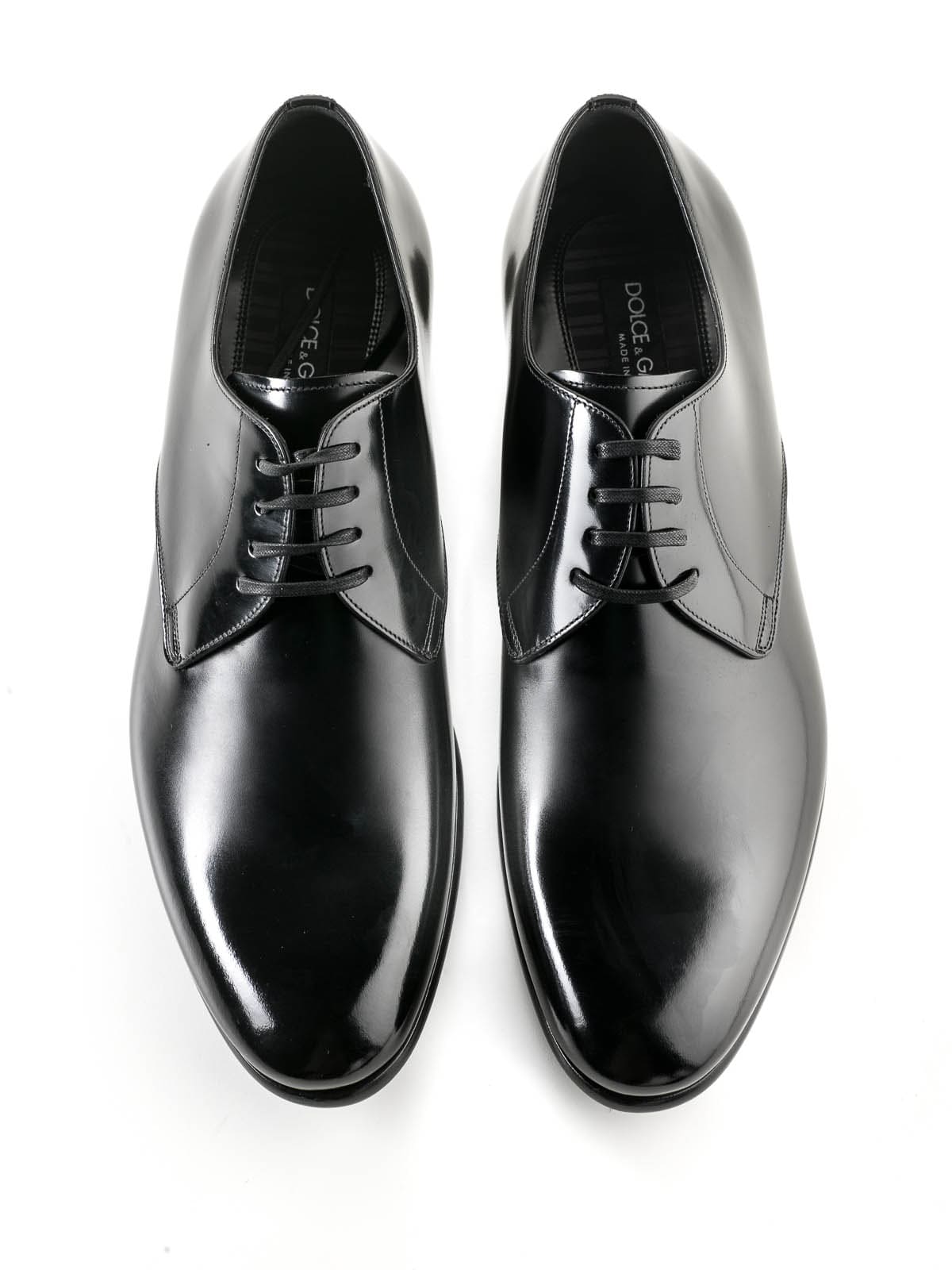 Dolce & Gabbana Black Lace-Up Derby Shoes