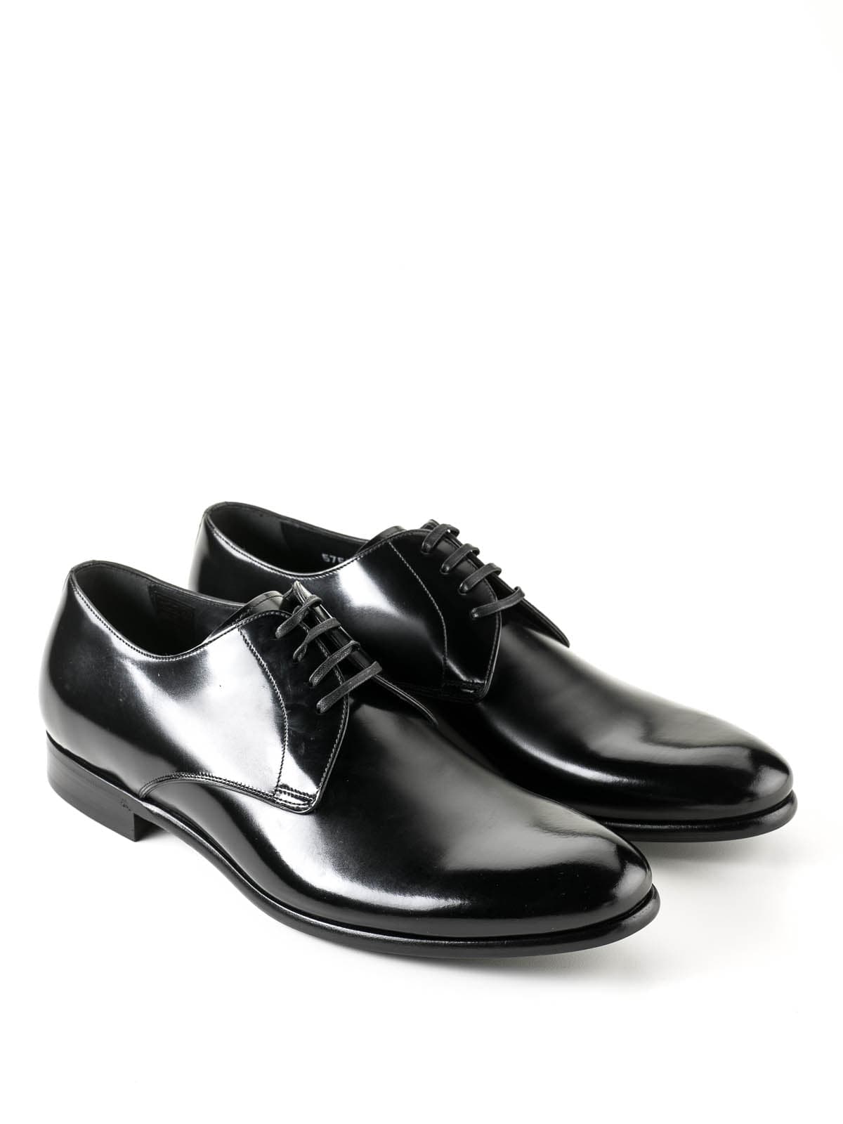 Dolce & Gabbana Black Lace-Up Derby Shoes