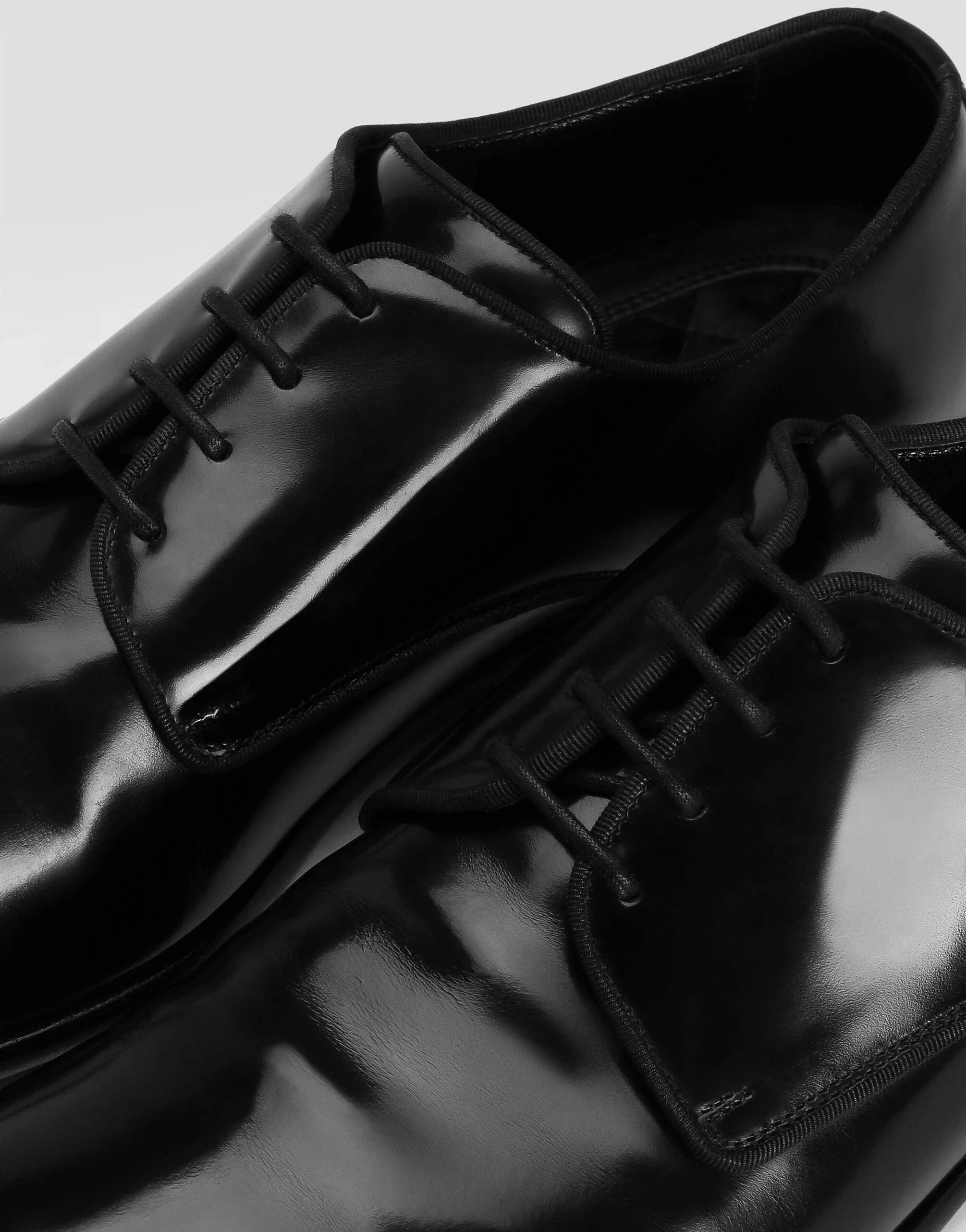 Dolce & Gabbana ブラックレザーダービーシューズ | Sendegaro JP