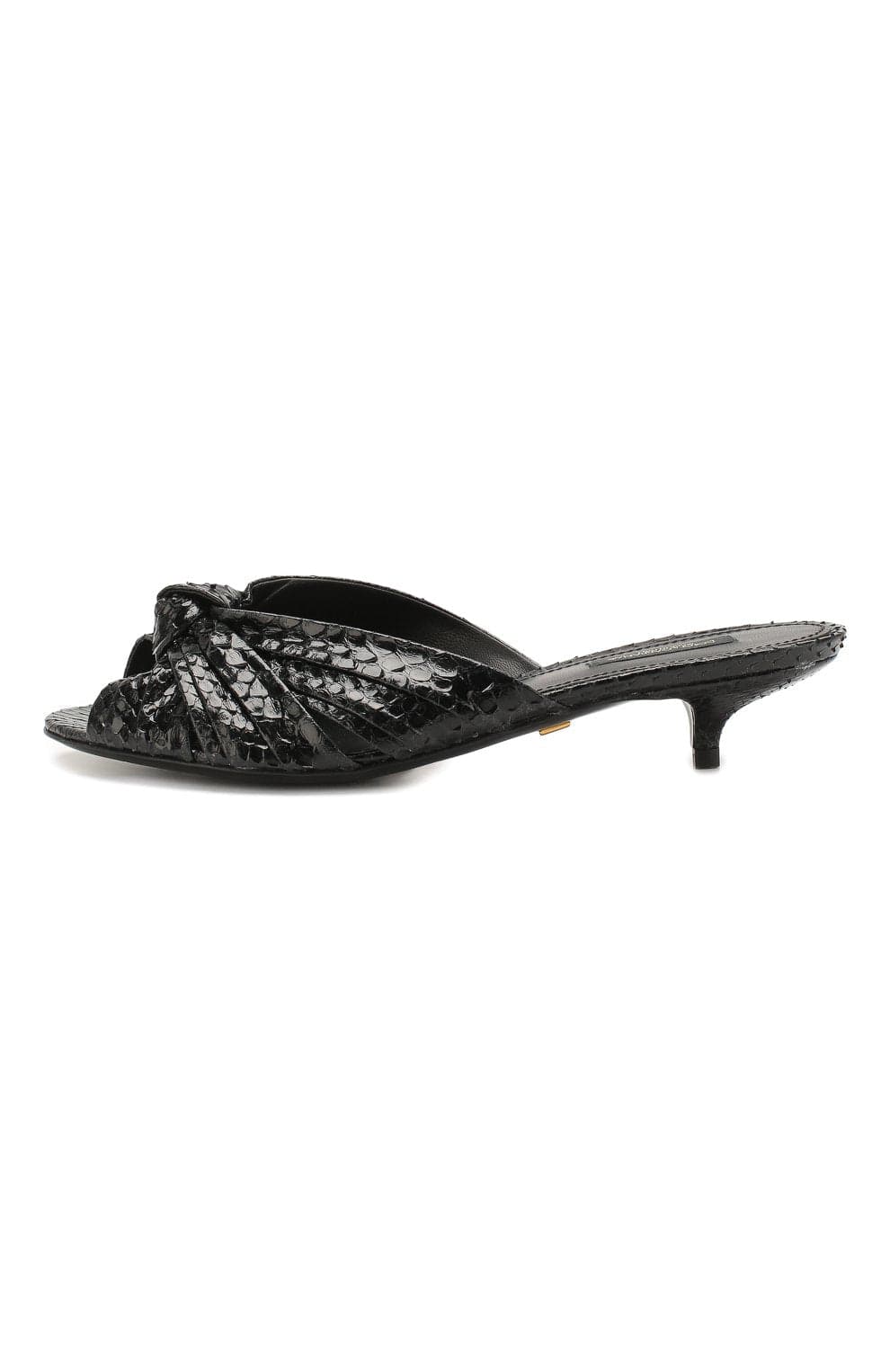 Dolce & Gabbana Black Leather Mules
