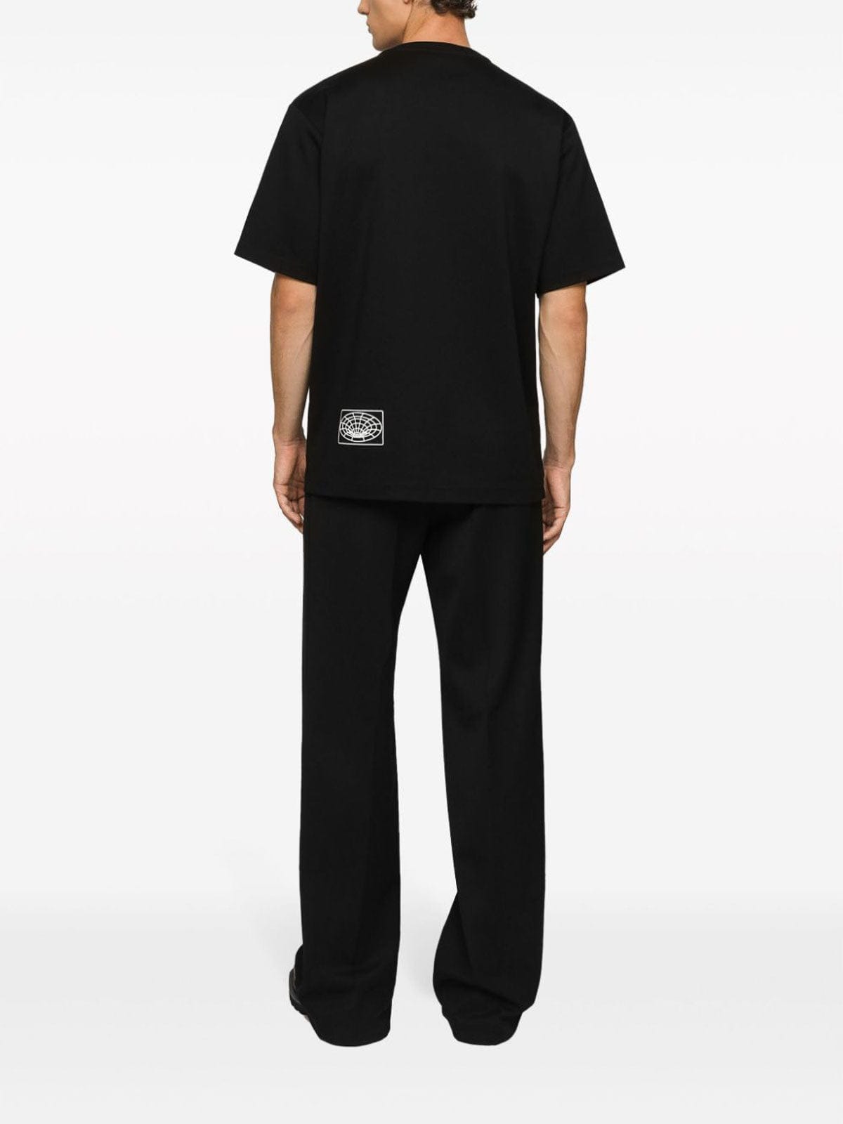 Dolce & Gabbana Black Logo-Embroidered T-Shirt | Sendegaro IT