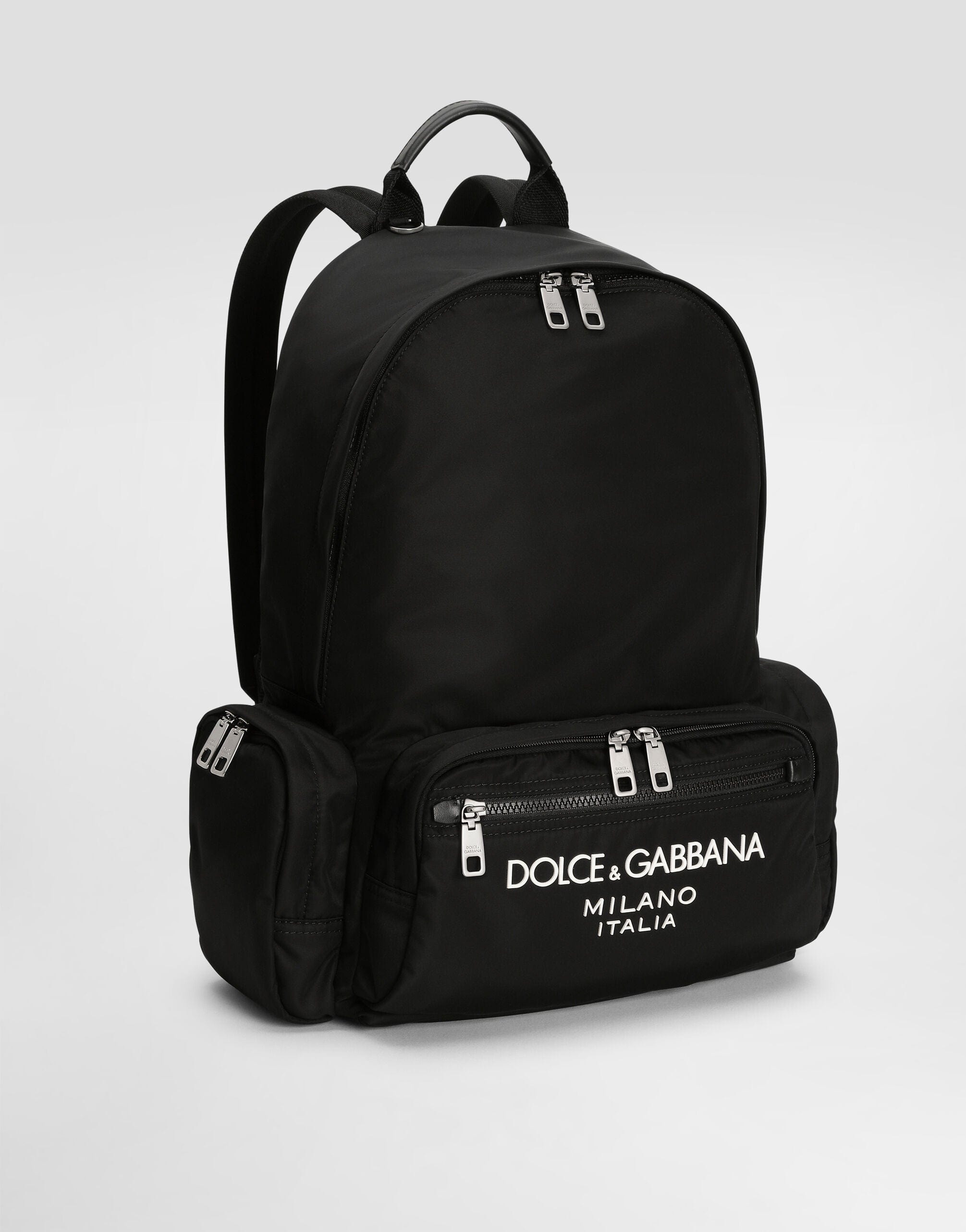 Dolce & Gabbana Black Logo Nylon Backpack