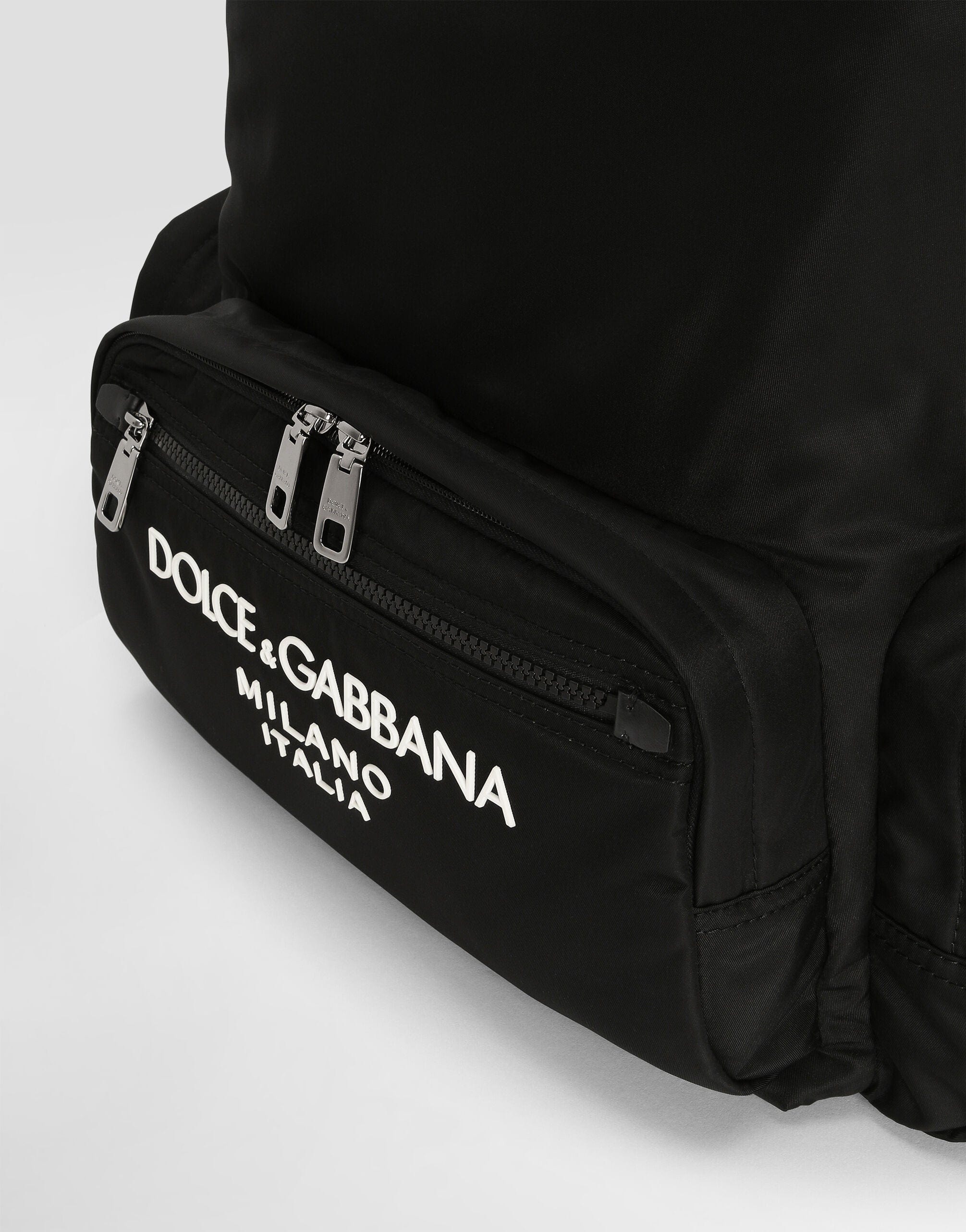 Dolce & Gabbana Black Logo Nylon Backpack
