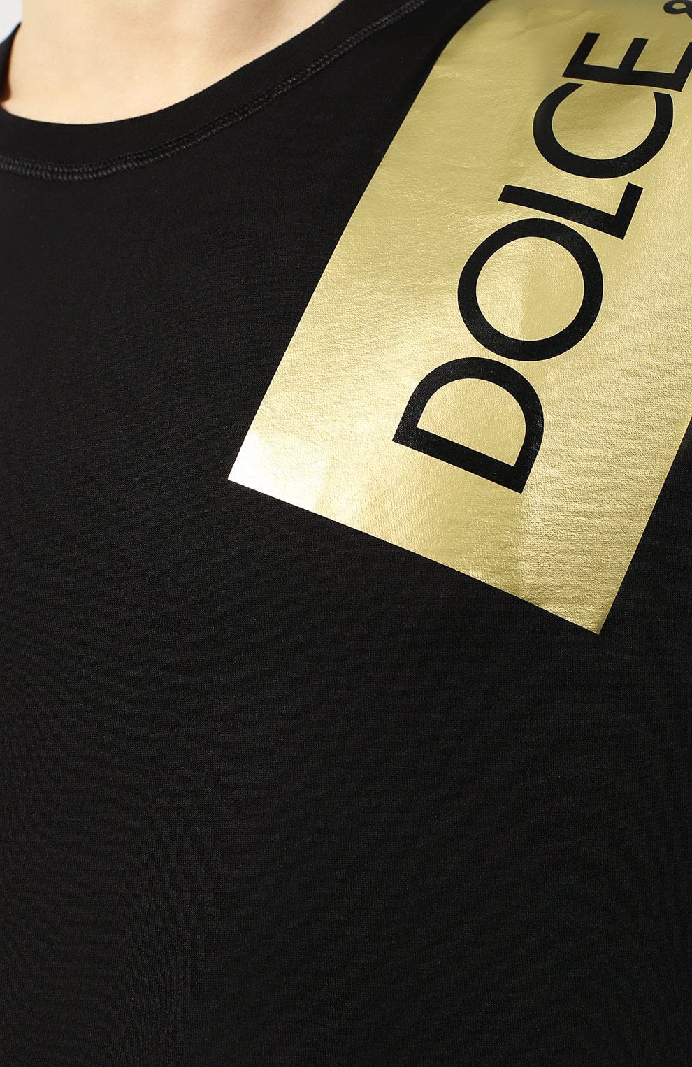 Dolce & Gabbana Black Logo Tape T-Shirt | Sendegaro LB