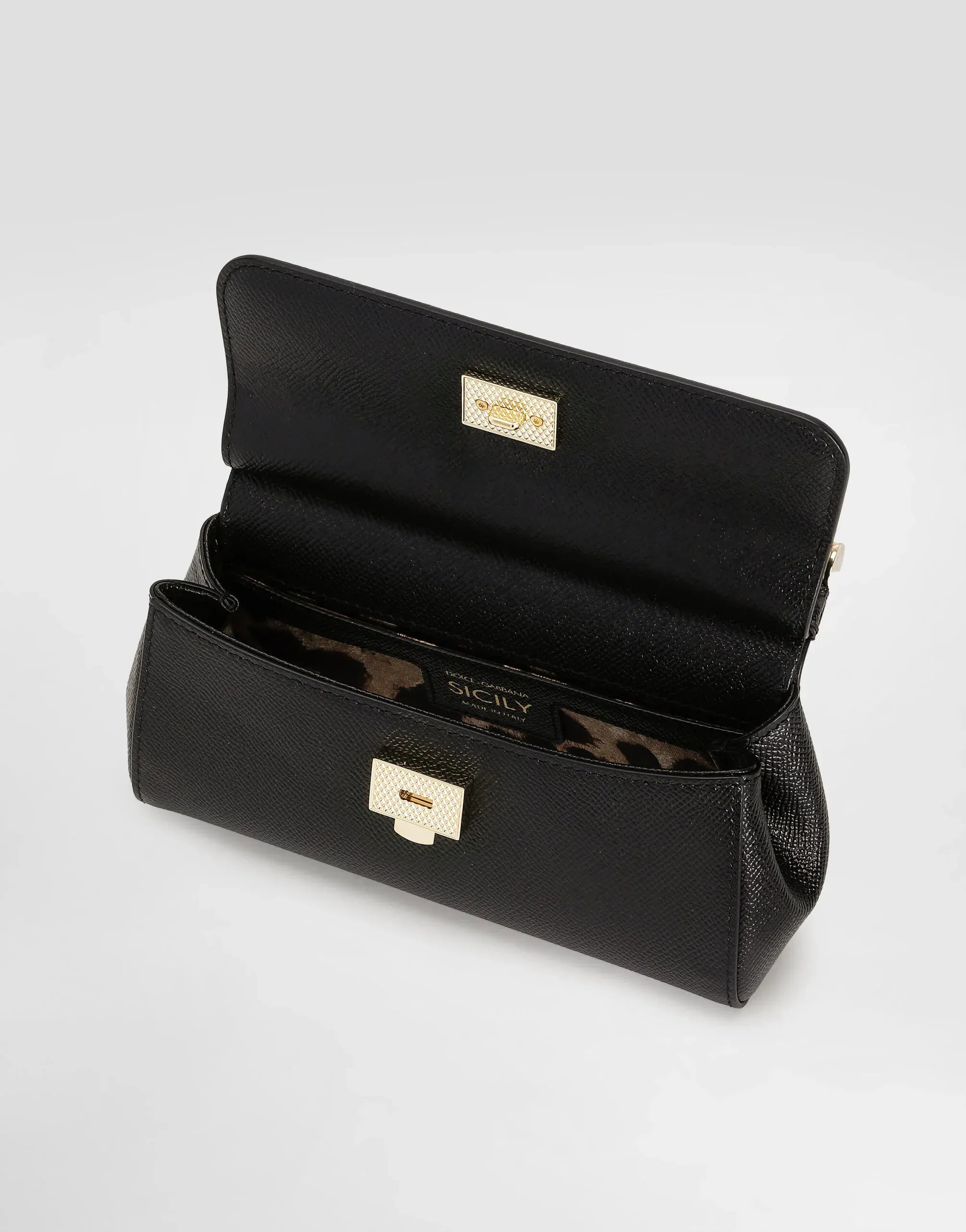 Dolce & Gabbana Black Mini Sicily Handbag