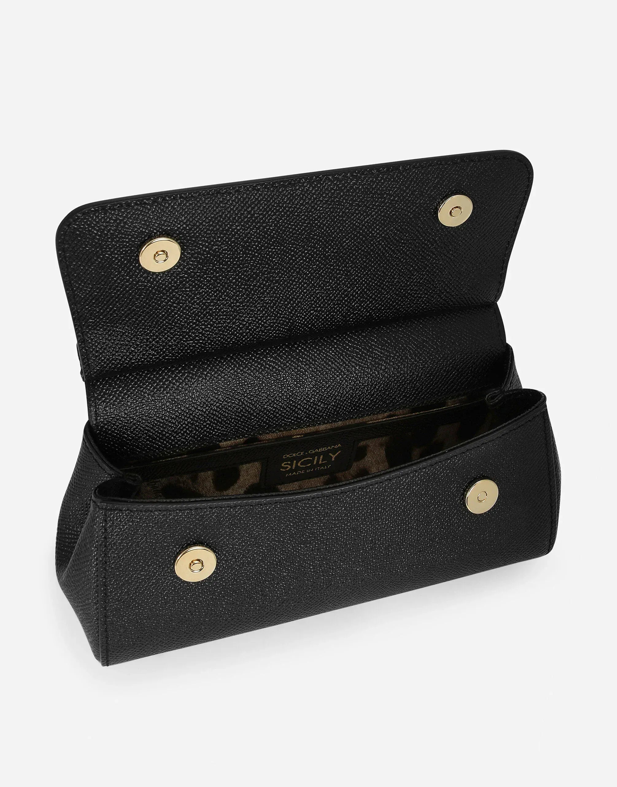 Dolce & Gabbana Black Mini Sicily Handbag
