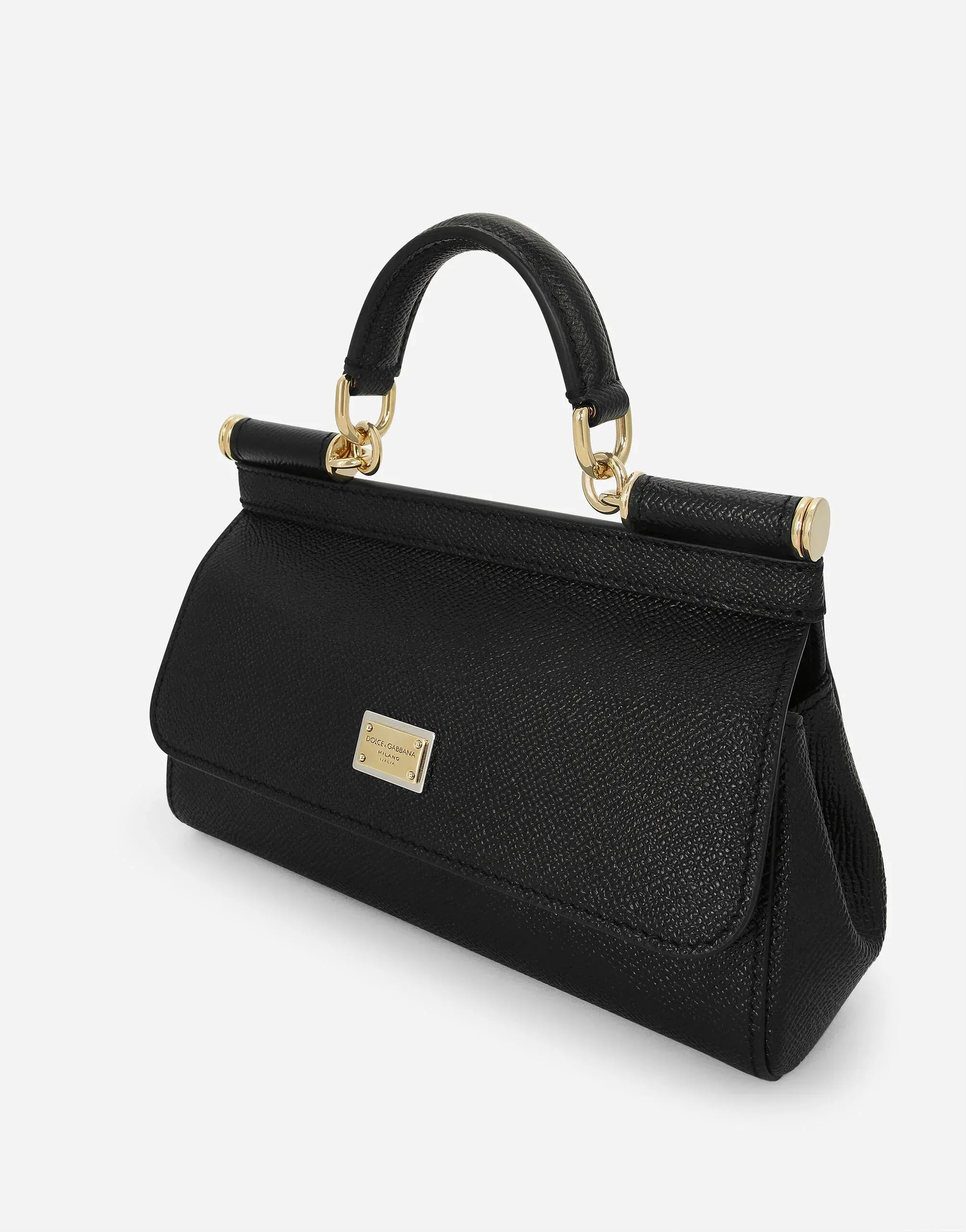 Dolce & Gabbana Black Mini Sicily Handbag