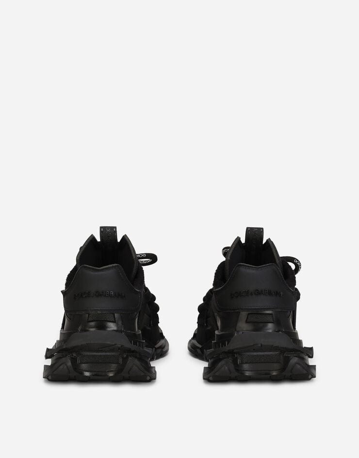 Dolce & Gabbana Black Mixed-Materials Space Sneakers