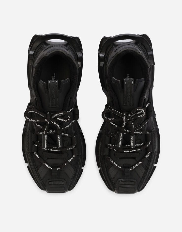 Dolce & Gabbana Black Mixed-Materials Space Sneakers