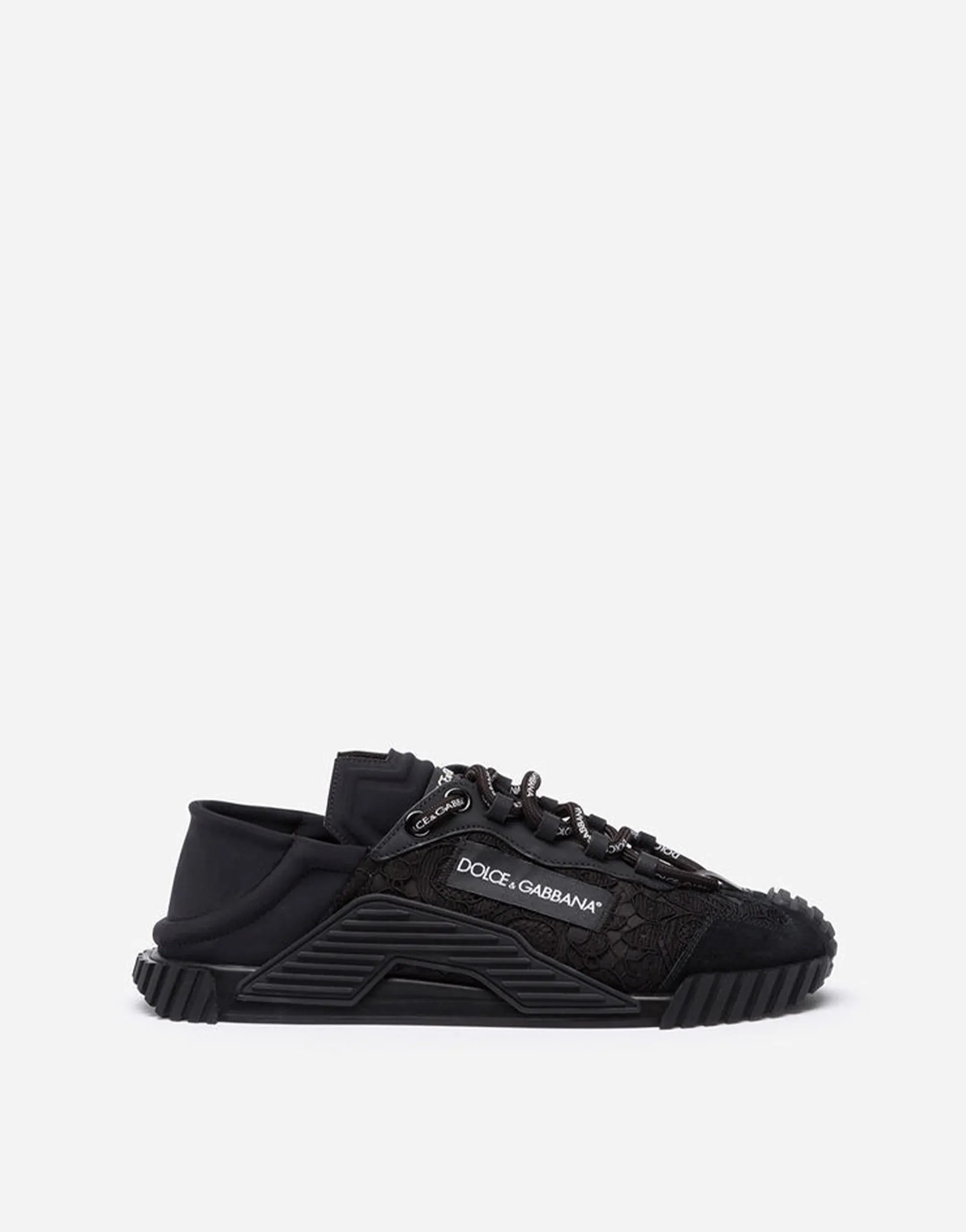 Dolce & Gabbana Black NS1 Mixed-Materials Sneakers | Sendegaro NL