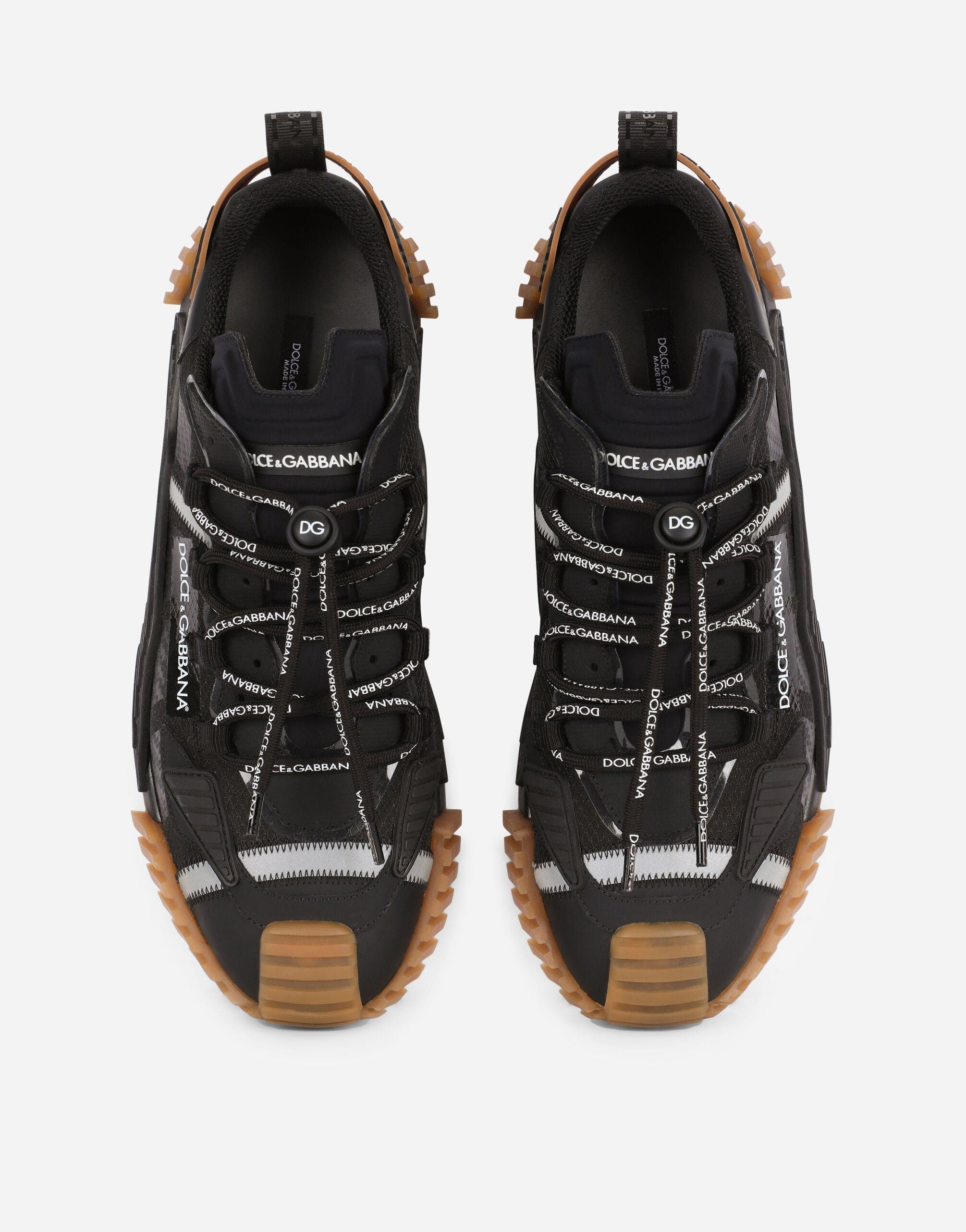 Dolce & Gabbana Black NS1 Sneakers In Mixed Materials
