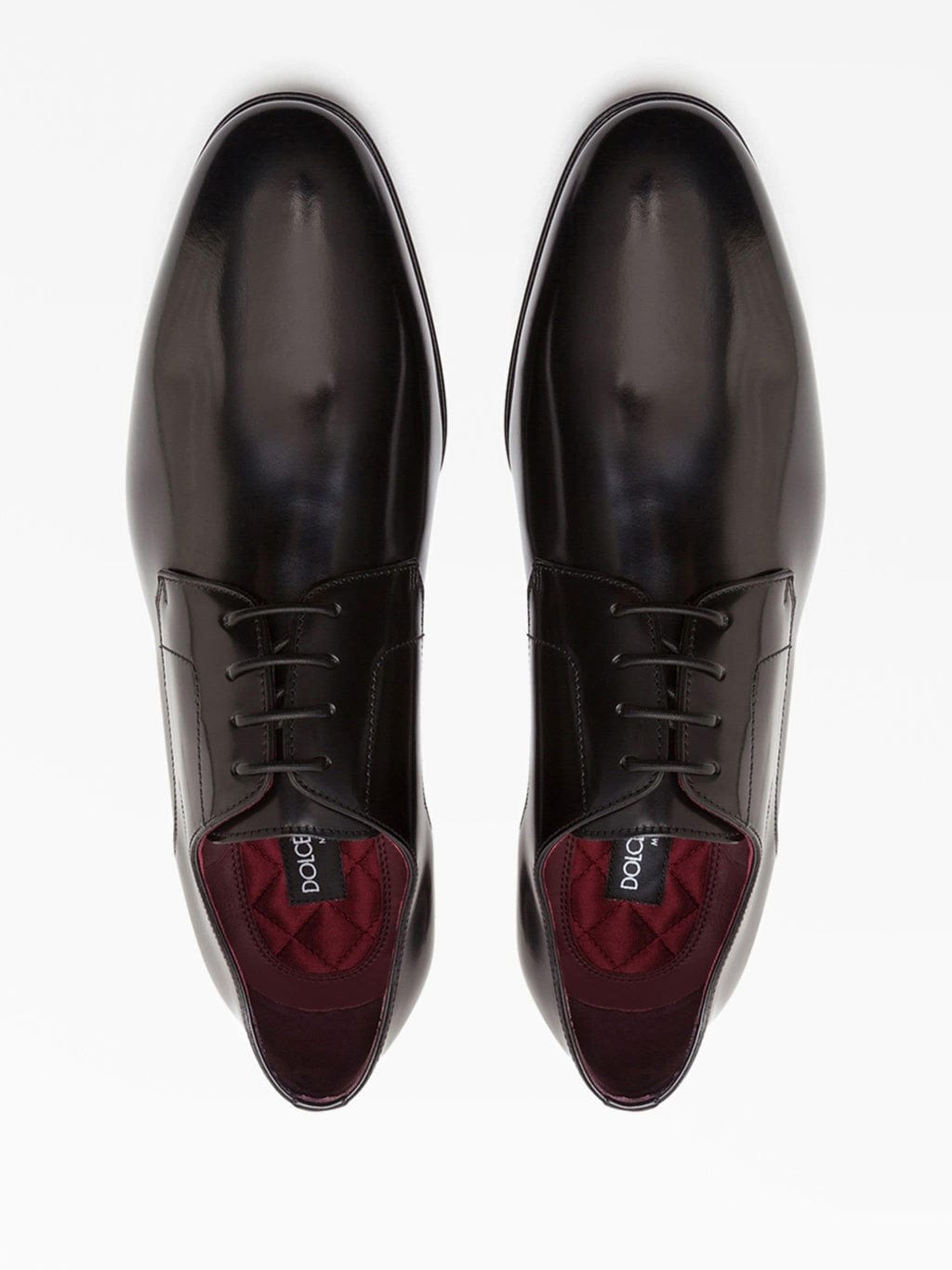 Dolce & Gabbana Black Patent Leather Derby Shoes