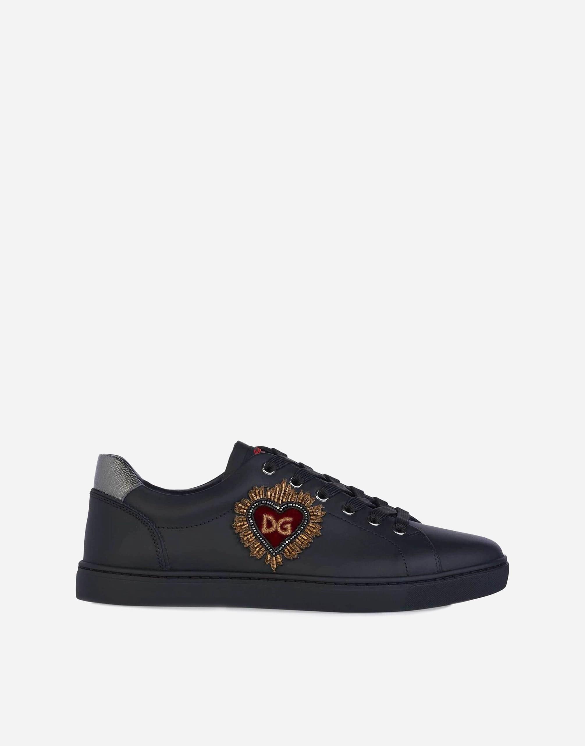 Dolce & Gabbana Black Sacred Heart Low-Top Sneakers