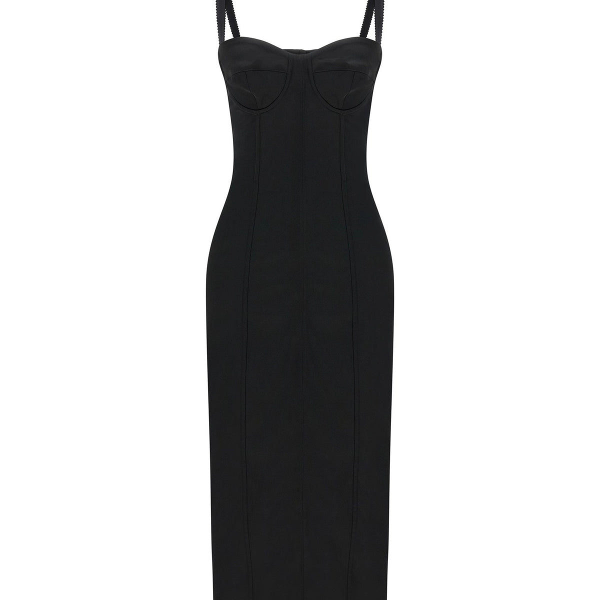 Dolce & Gabbana Black Sicily Bra Corset Dress