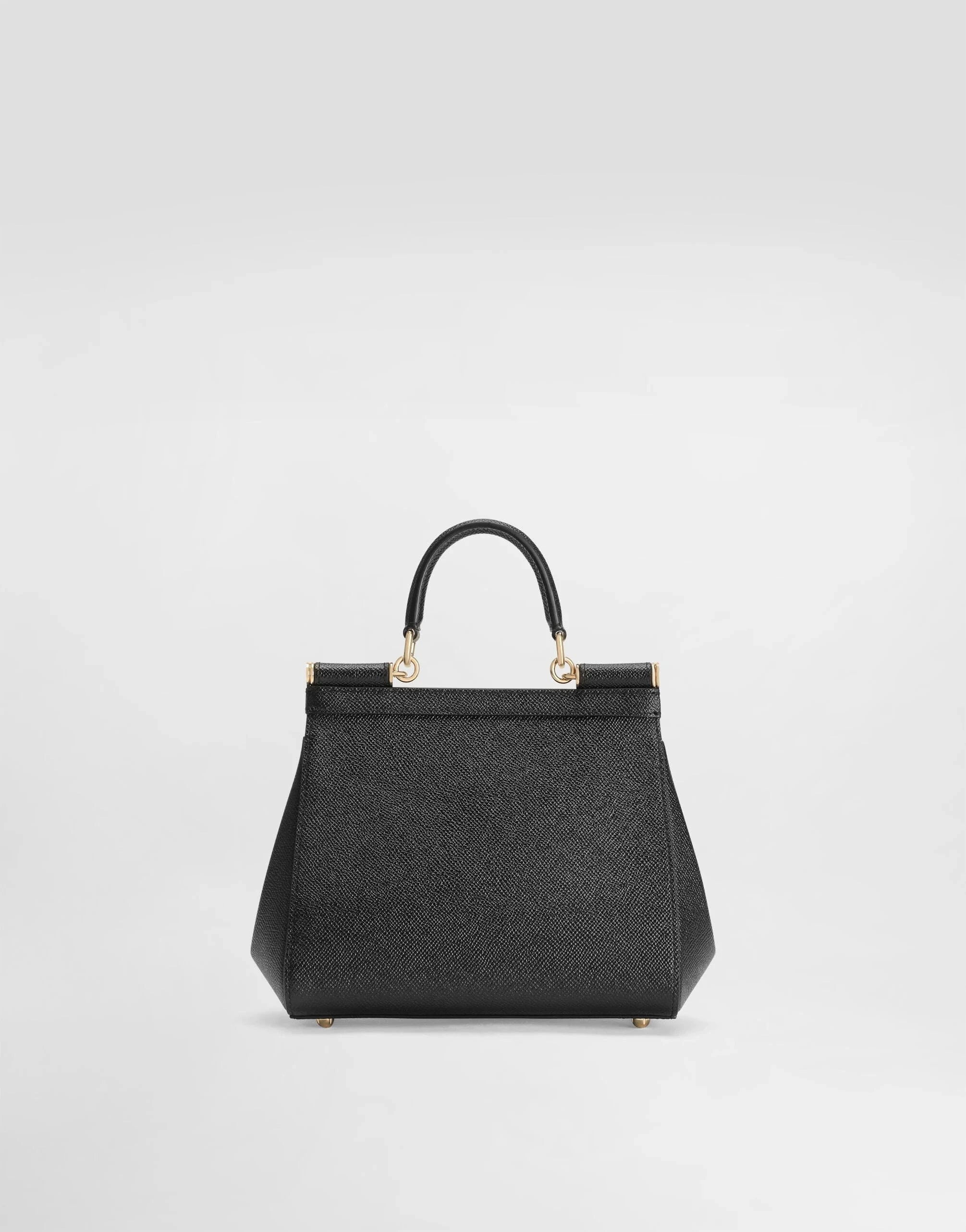 Dolce & Gabbana Black Small Sicily Leather Handbag