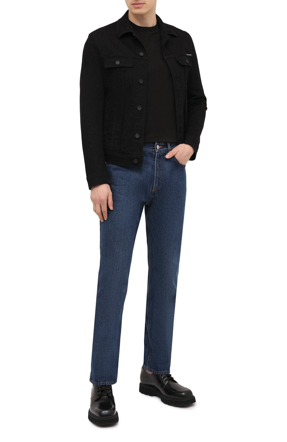 Dolce & Gabbana Black Stretch Denim Jacket
