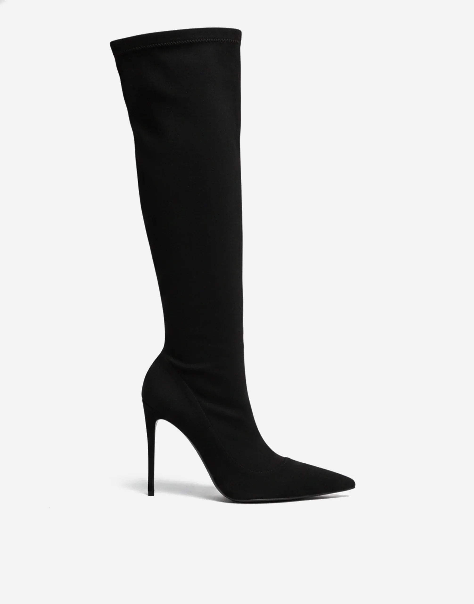 Dolce & Gabbana Black Stretch High-Heel Boots