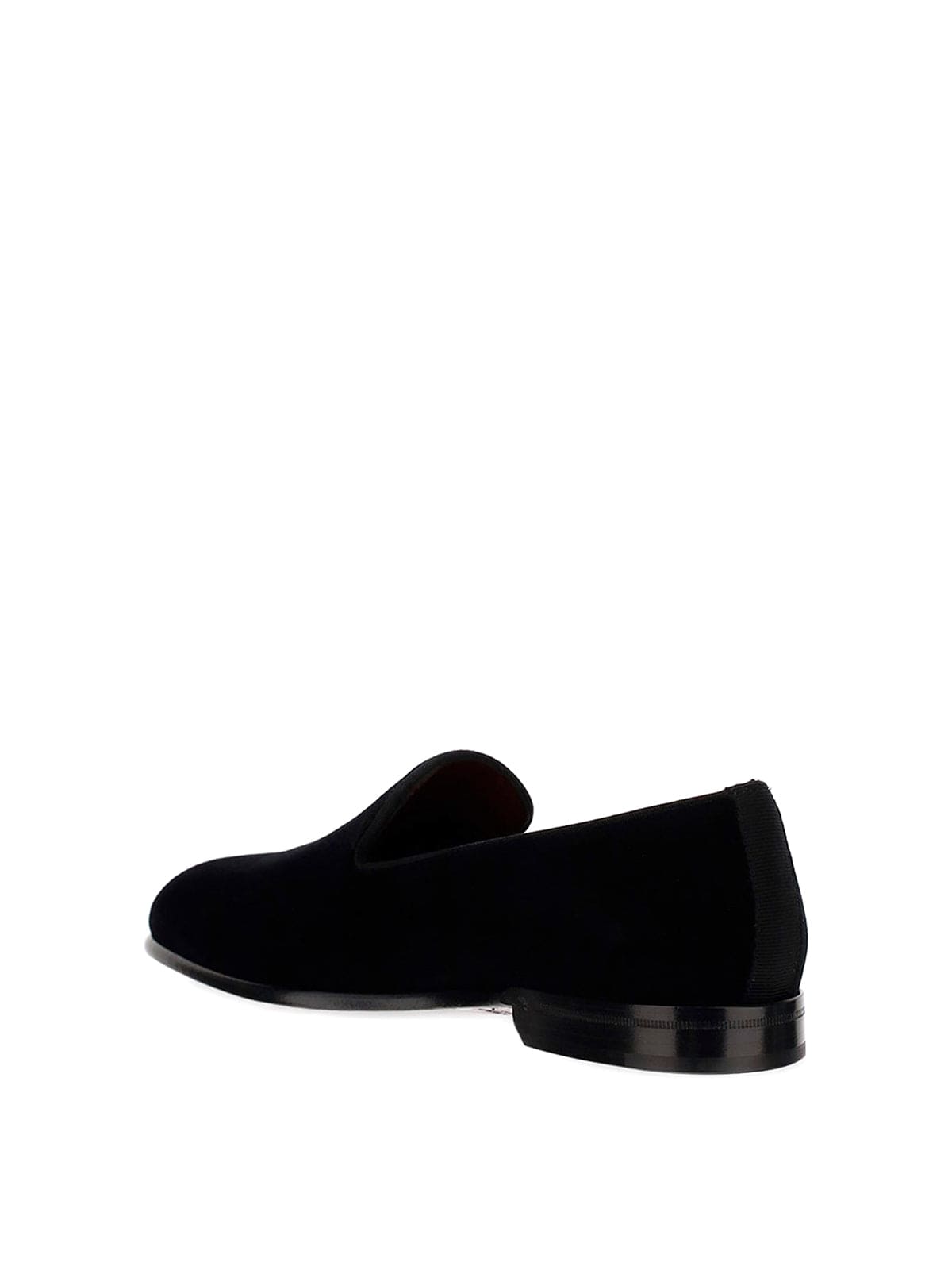 Dolce & Gabbana Black Velvet Slippers