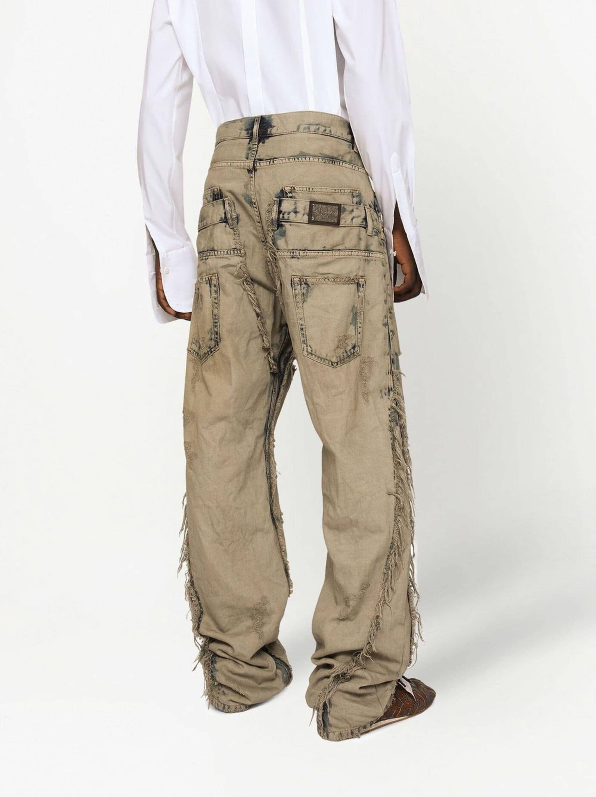Dolce & Gabbana Dolce & Gabbana Bleached Deconstructed Jeans
