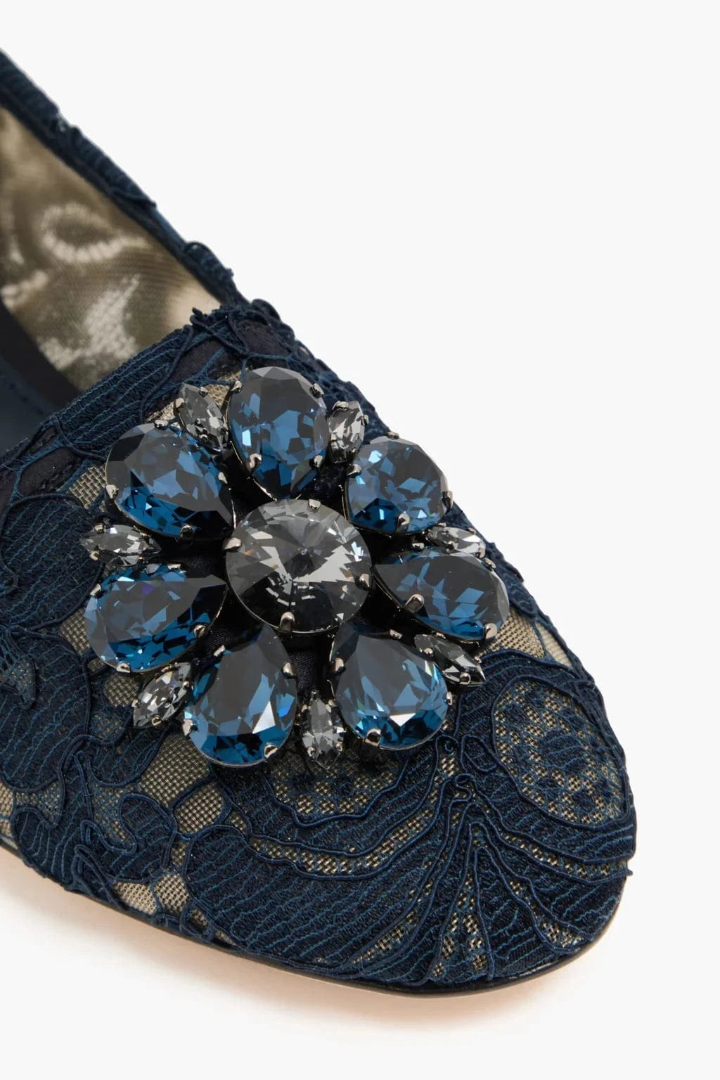 Dolce & Gabbana Blue Crystal-Embellished Loafers