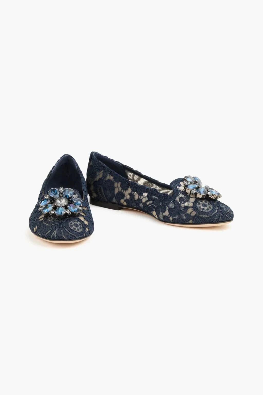 Dolce Gabbana Blue Crystal-Embellished Loafers Sendegaro PH