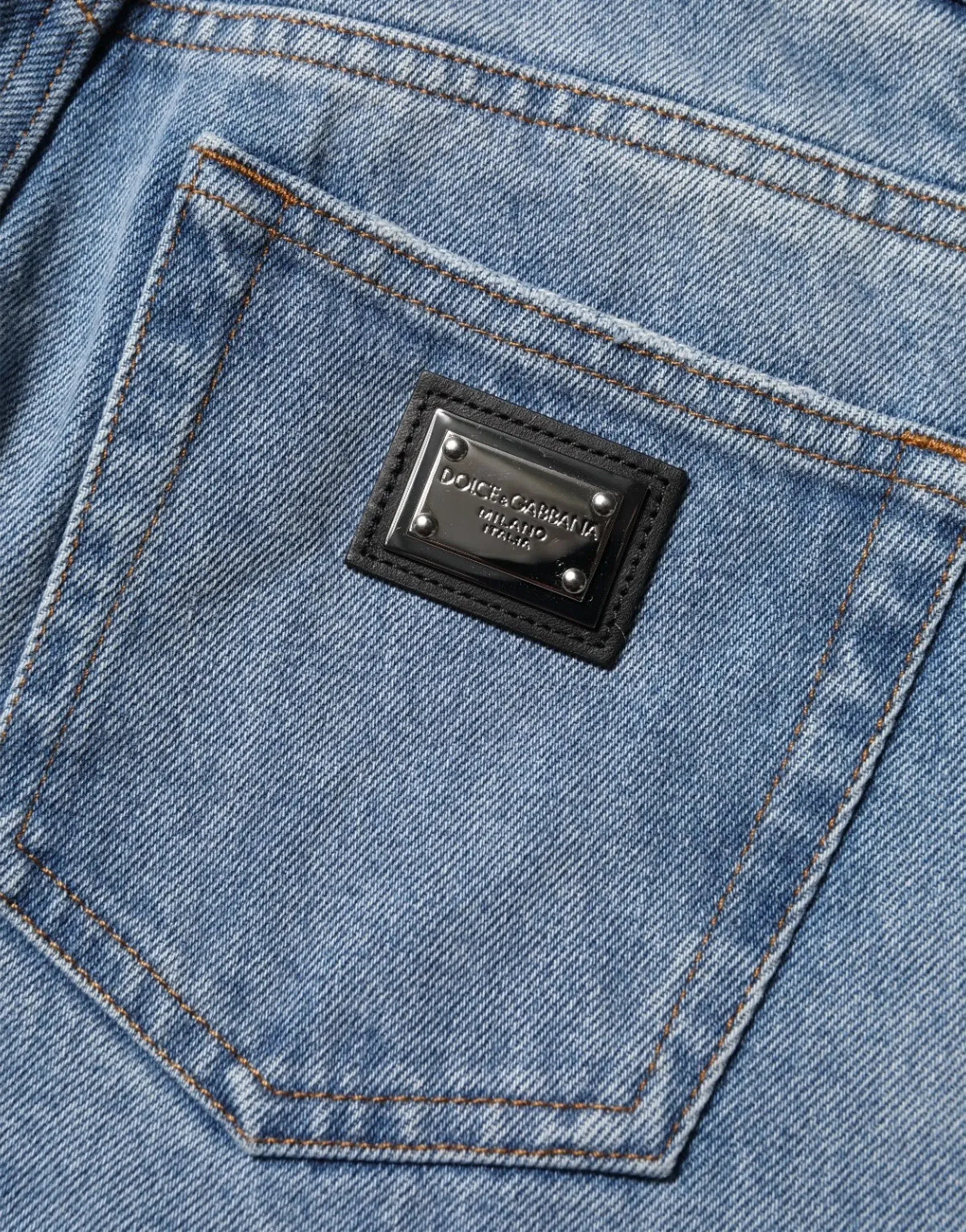 Dolce & Gabbana Blue Skinny High-Waist Denim Jeans