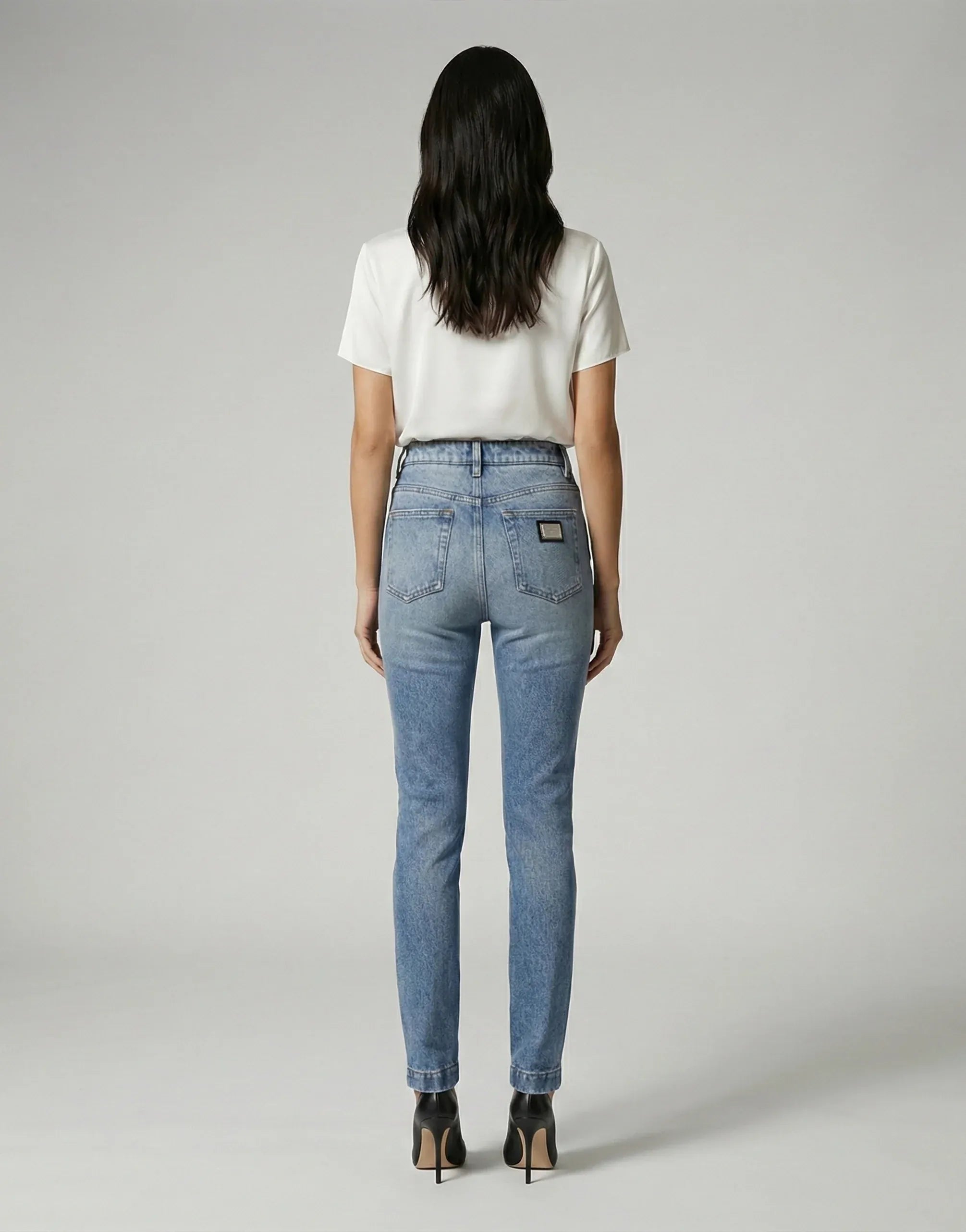 Dolce & Gabbana Blue Skinny High-Waist Denim Jeans