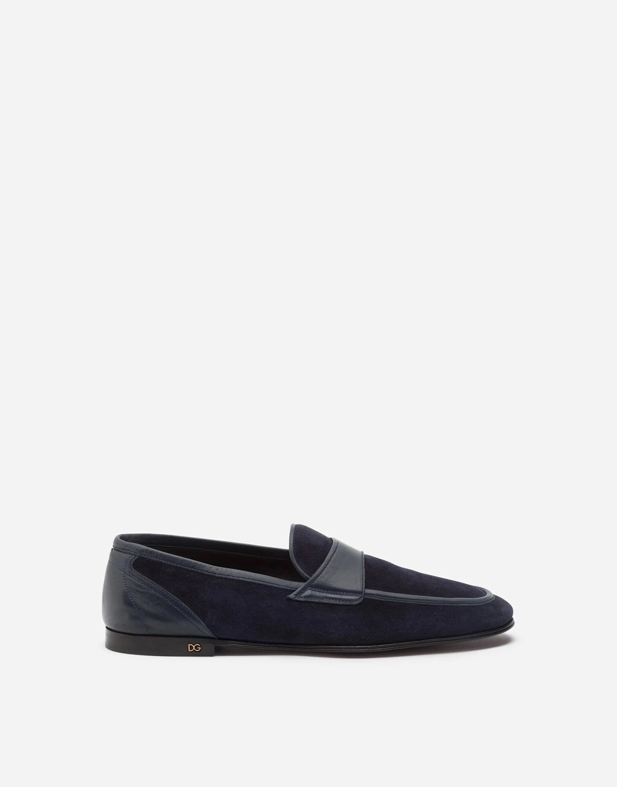 Dolce & Gabbana Blue Suede Loafers | Sendegaro FR
