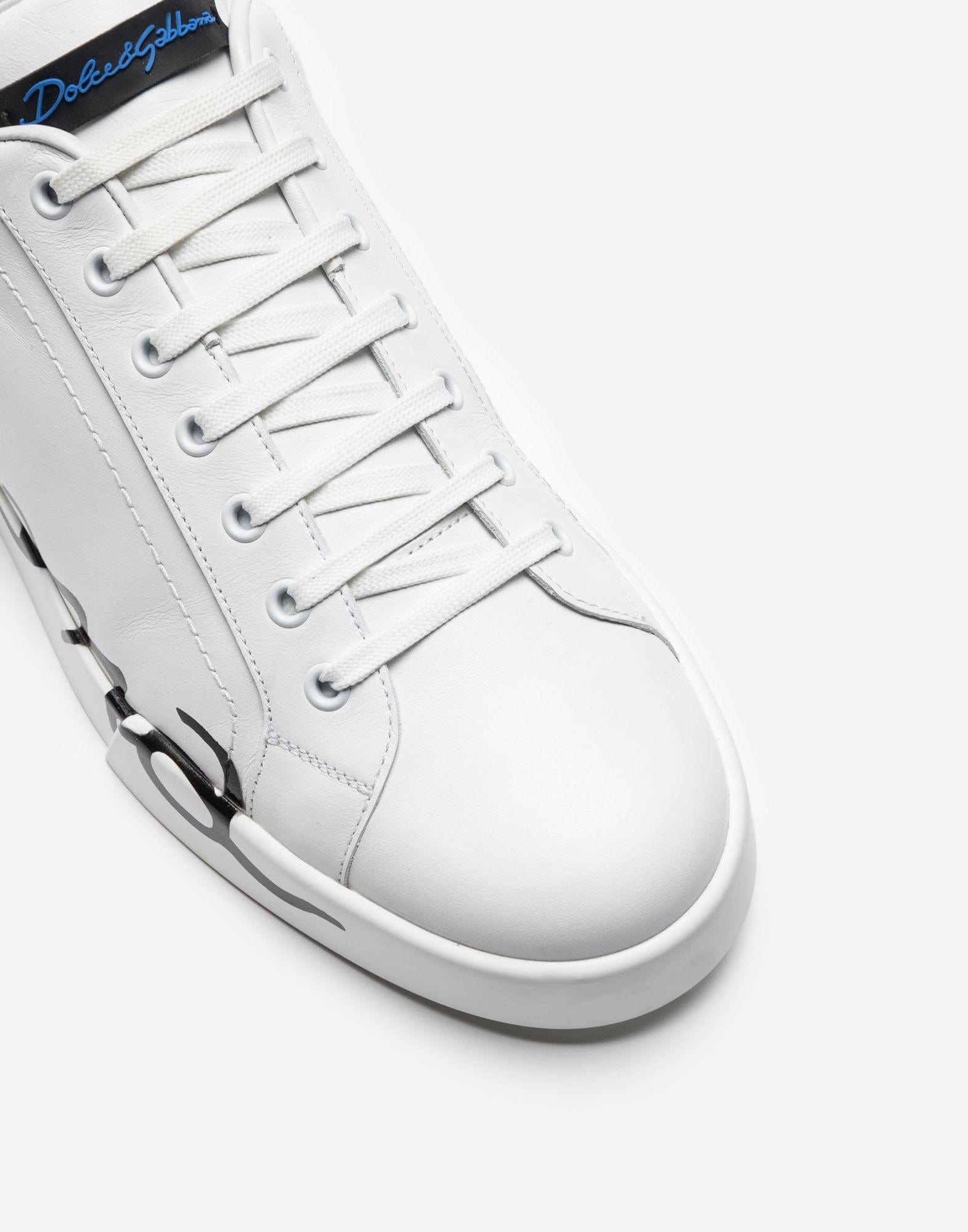 Dolce & Gabbana Blue Two-Tone Portofino Sneakers