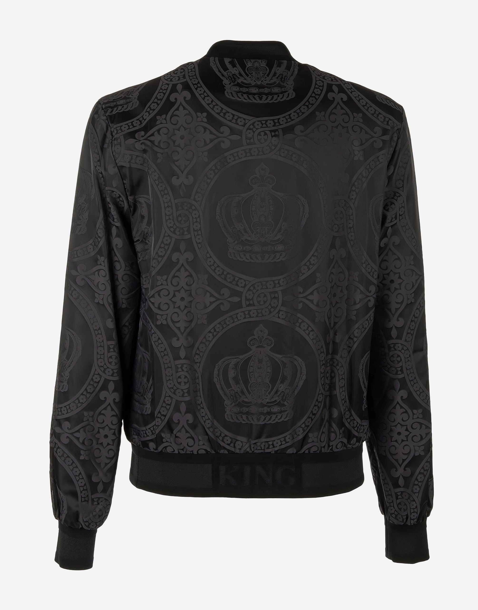 Dolce & Gabbana Bomber Jacket With Crown Print