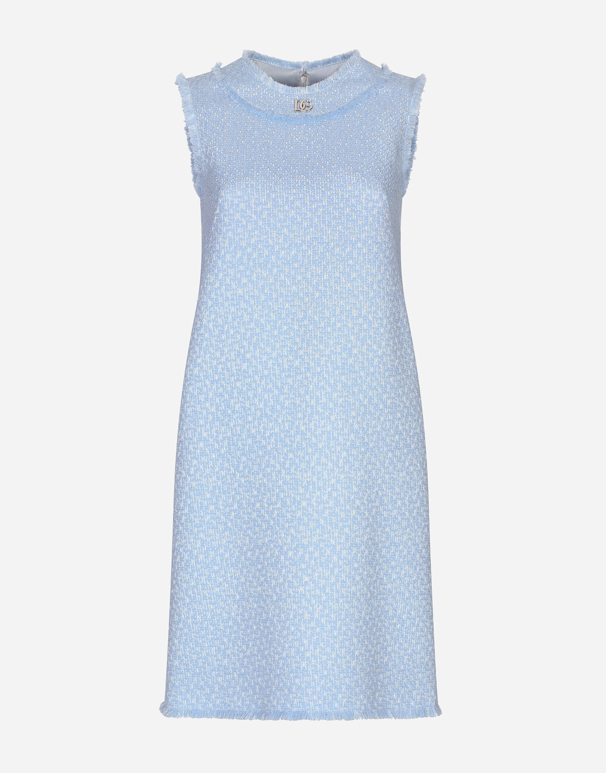 Dolce & Gabbana Bouclé Shift Midi Dress