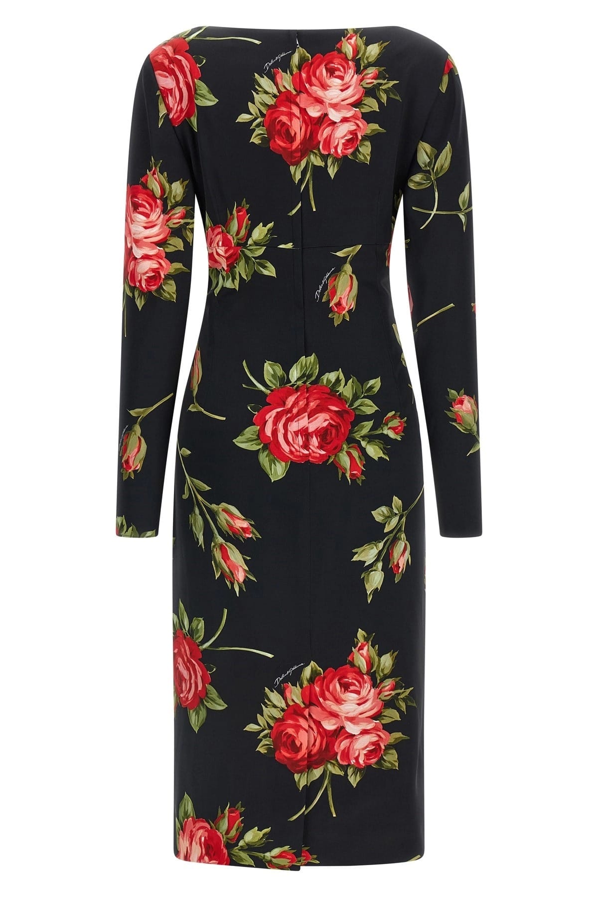 Dolce & Gabbana Midi-Kleid Bouquet Rose
