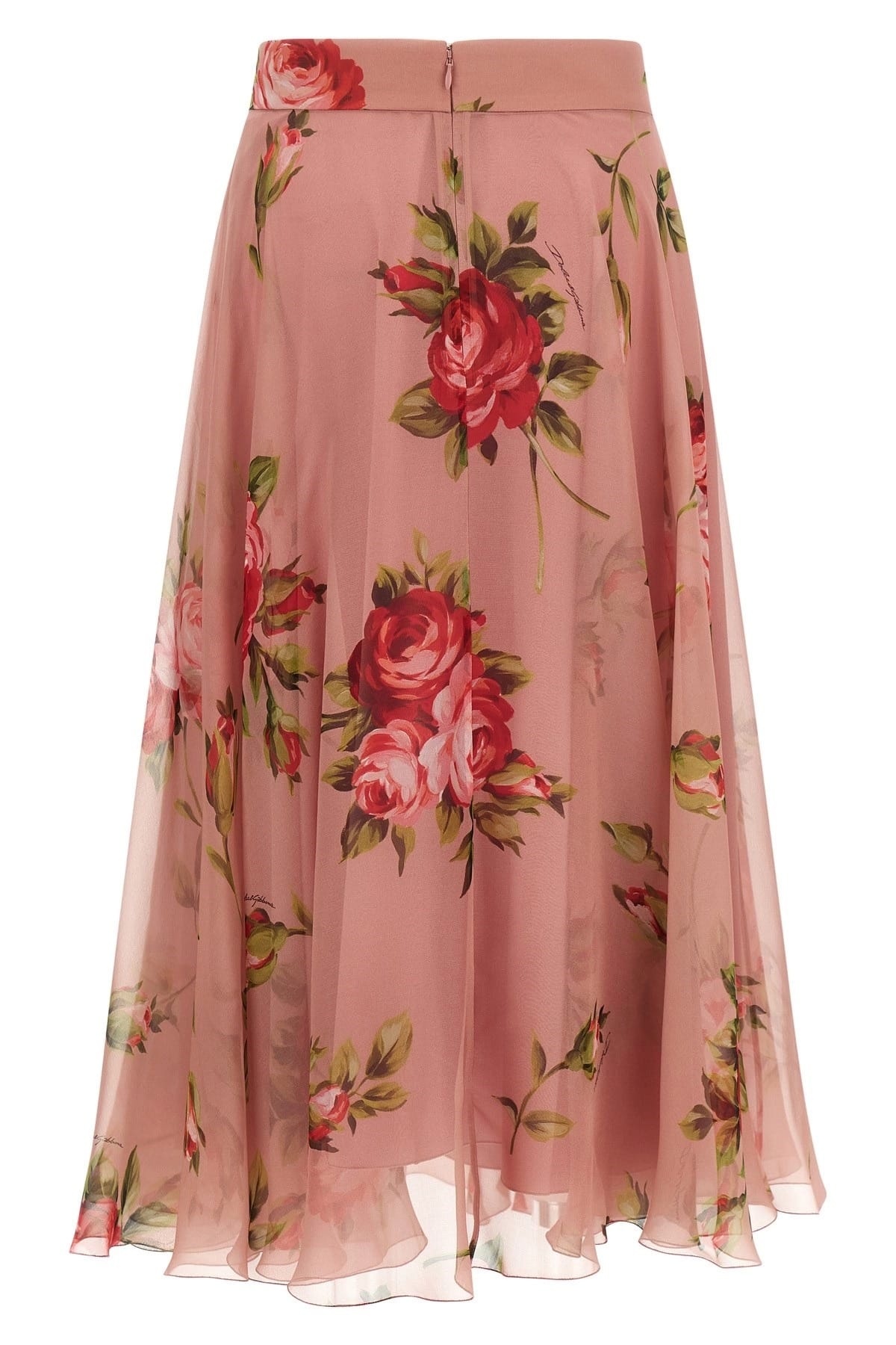 Dolce & Gabbana Dolce & Gabbana Bouquet Rose Midi Skirt