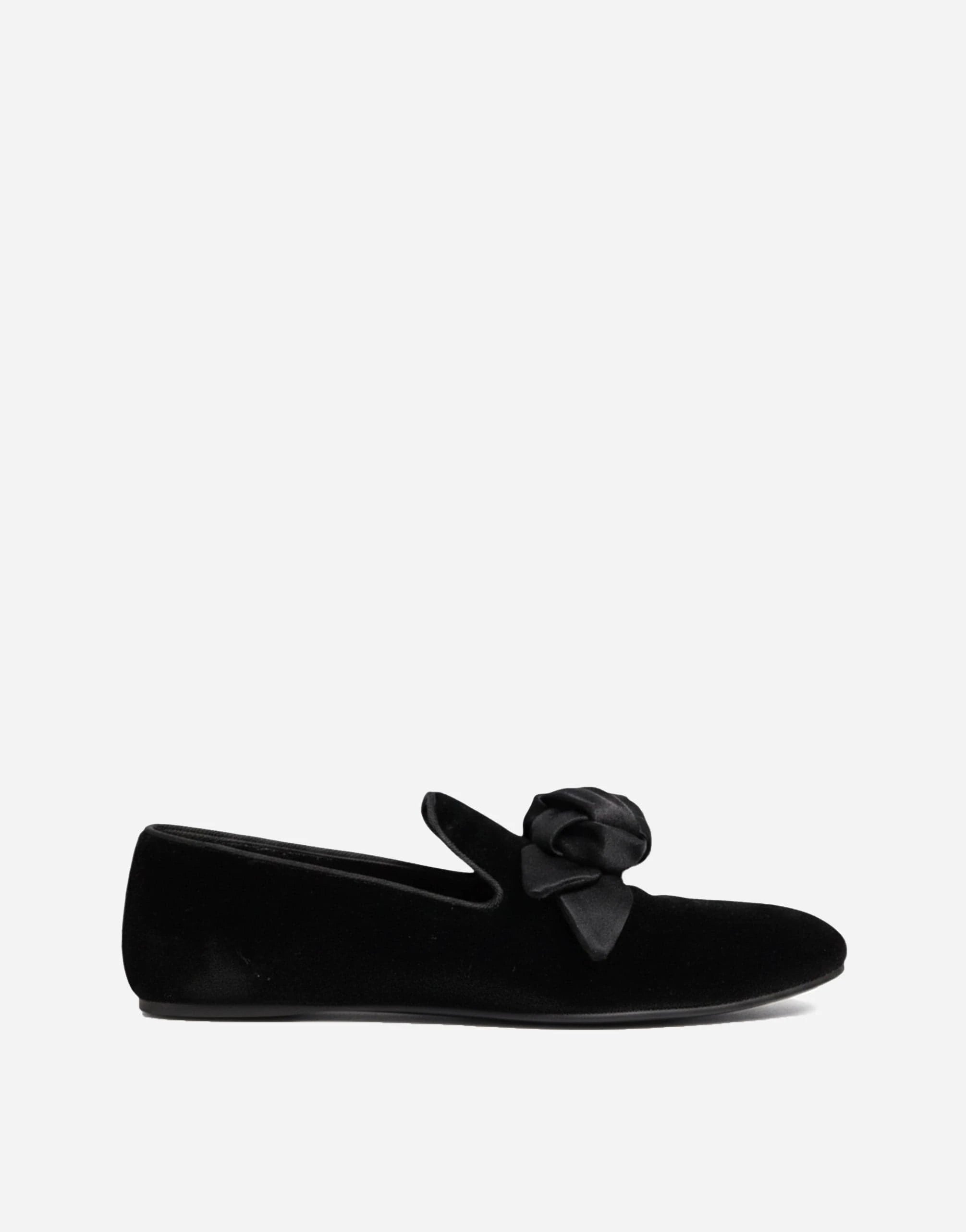 Dolce & Gabbana Bow-Embellished Suede Loafers