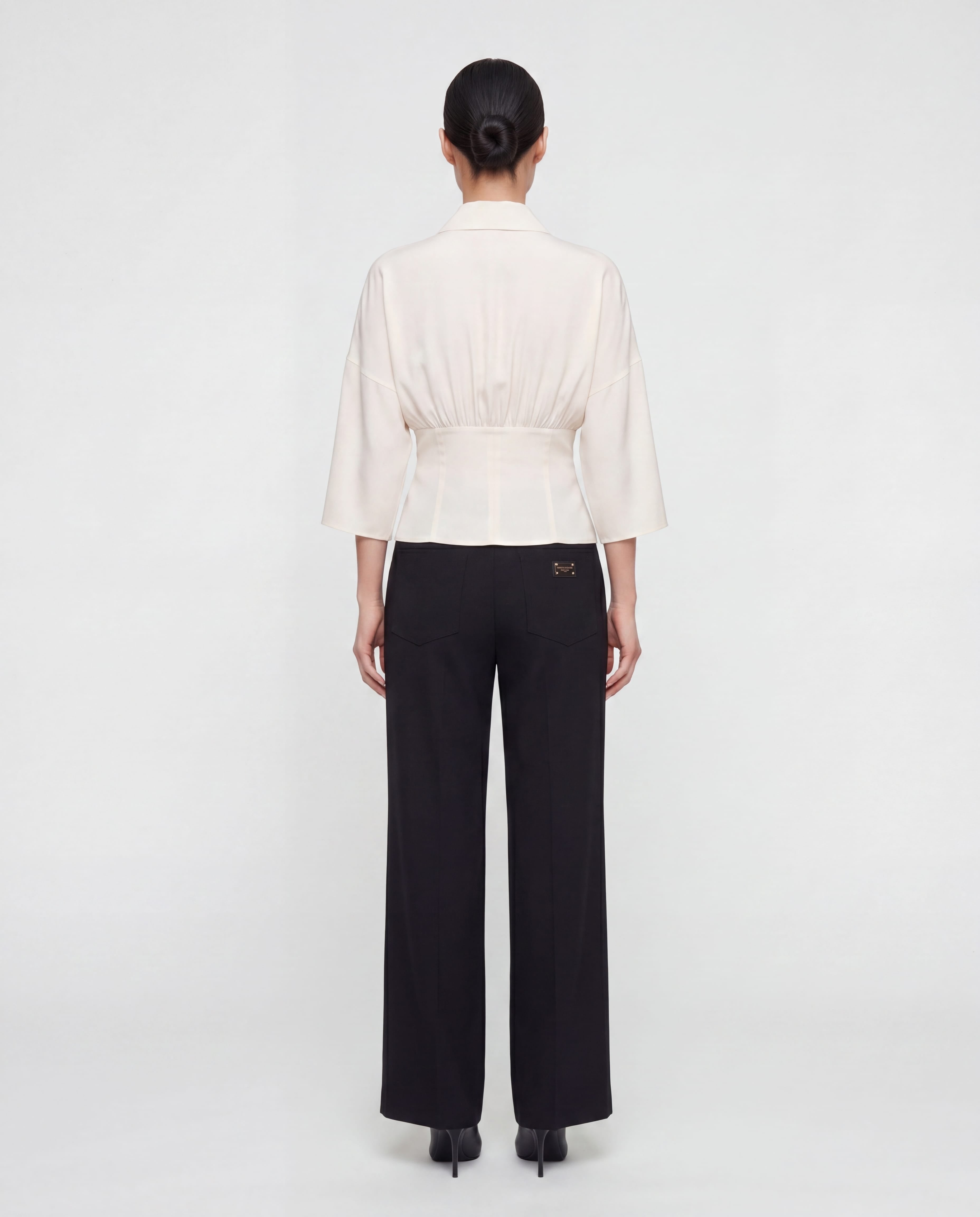 Dolce & Gabbana Dolce & Gabbana Bow Neck Waist Detail Blouse