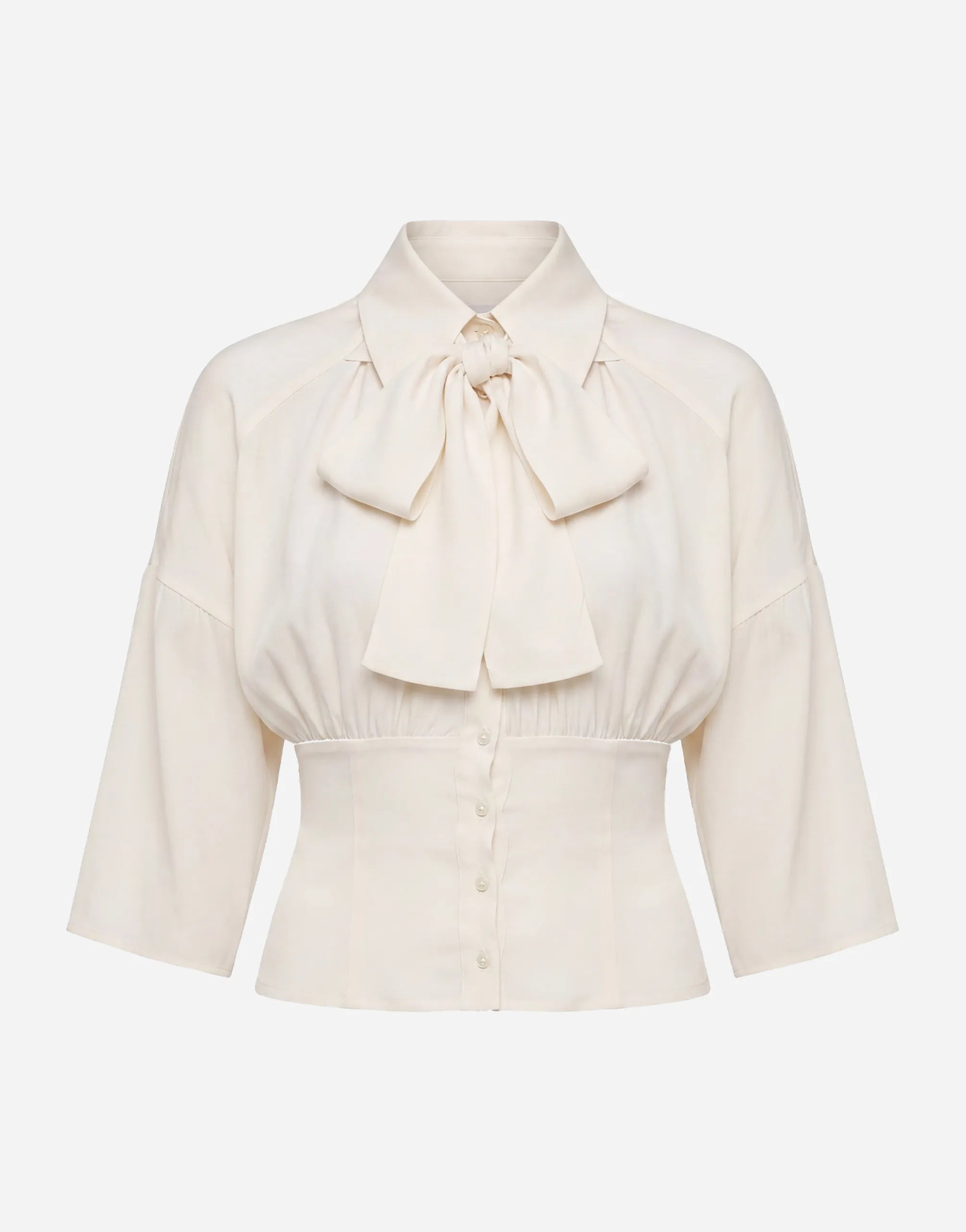 Dolce & Gabbana Dolce & Gabbana Bow Neck Waist Detail Blouse
