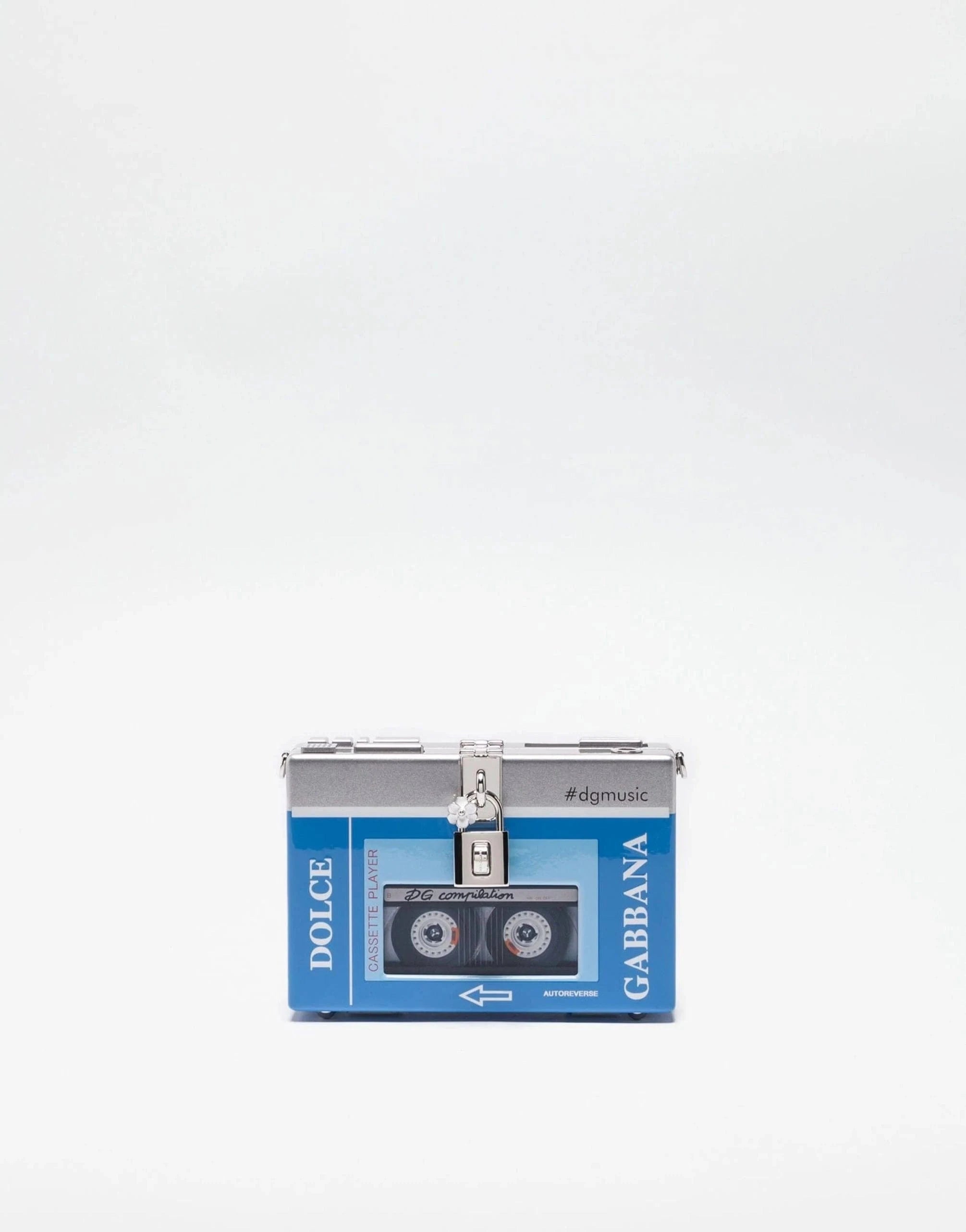 Dolce & Gabbana Box Walkman Wood Leather Clutch Bag